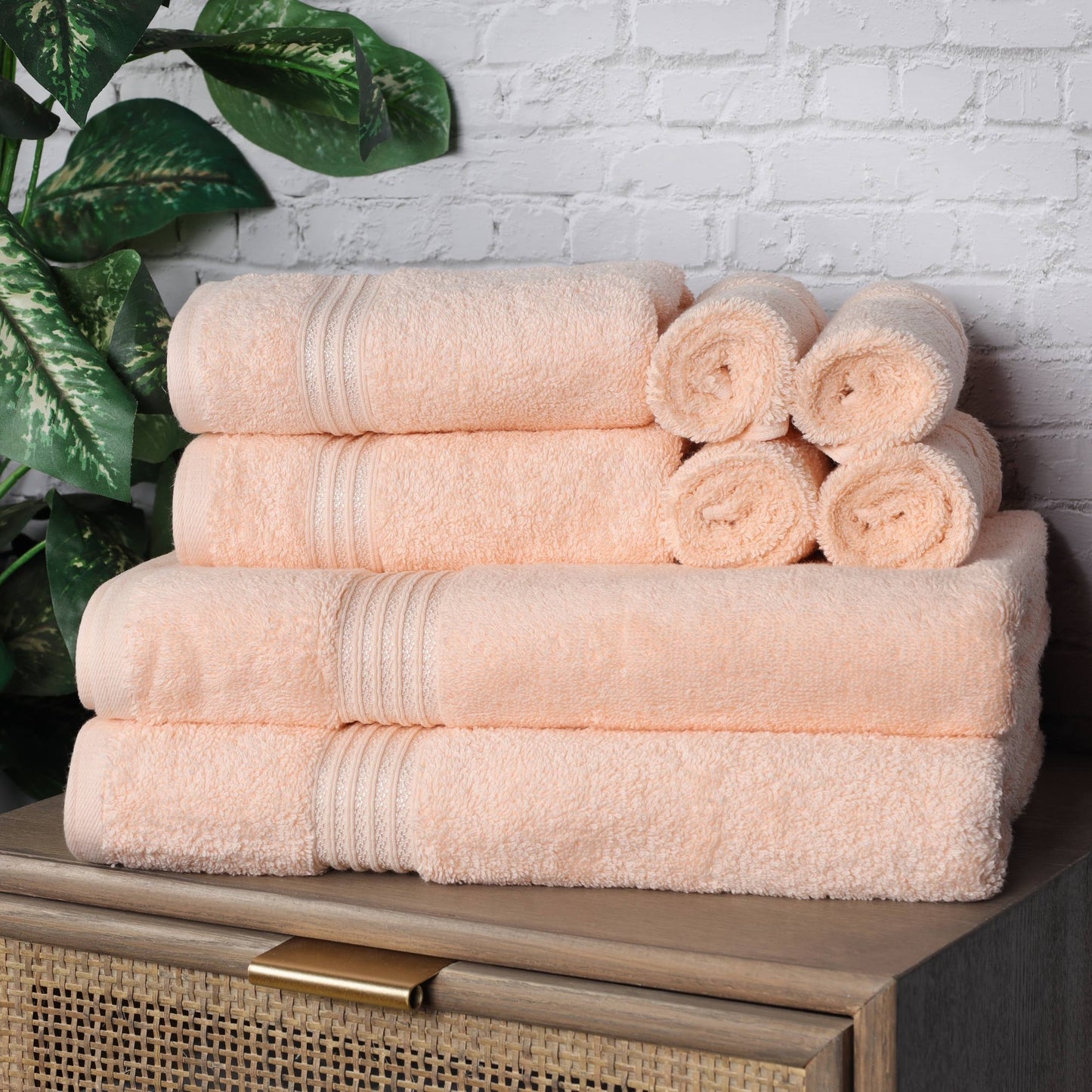 Superior Heritage 8-teiliges saugfähiges Handtuchset aus ägyptischer Baumwolle