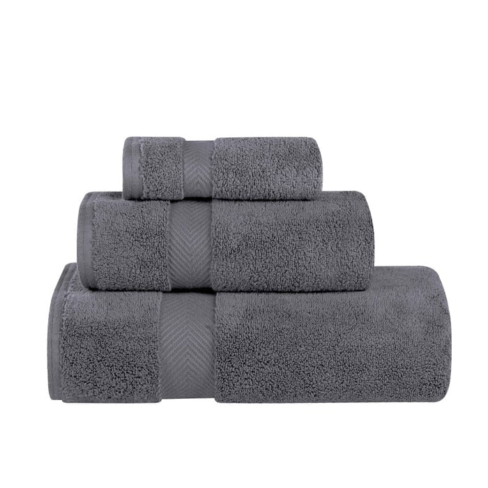 3-teiliges Handtuchset aus äußerst weicher und saugfähiger Zero Twist-Baumwolle