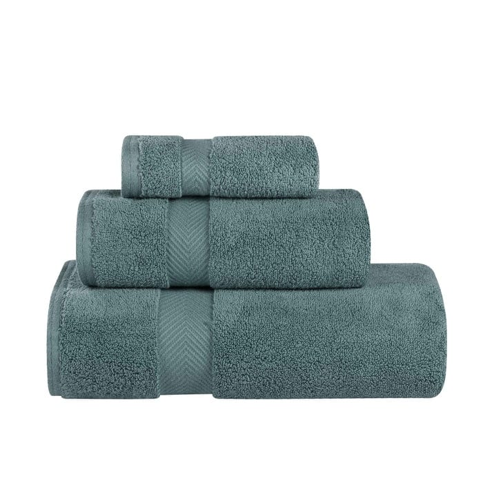 3-teiliges Handtuchset aus äußerst weicher und saugfähiger Zero Twist-Baumwolle