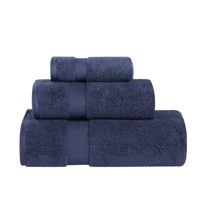 3-teiliges Handtuchset aus äußerst weicher und saugfähiger Zero Twist-Baumwolle