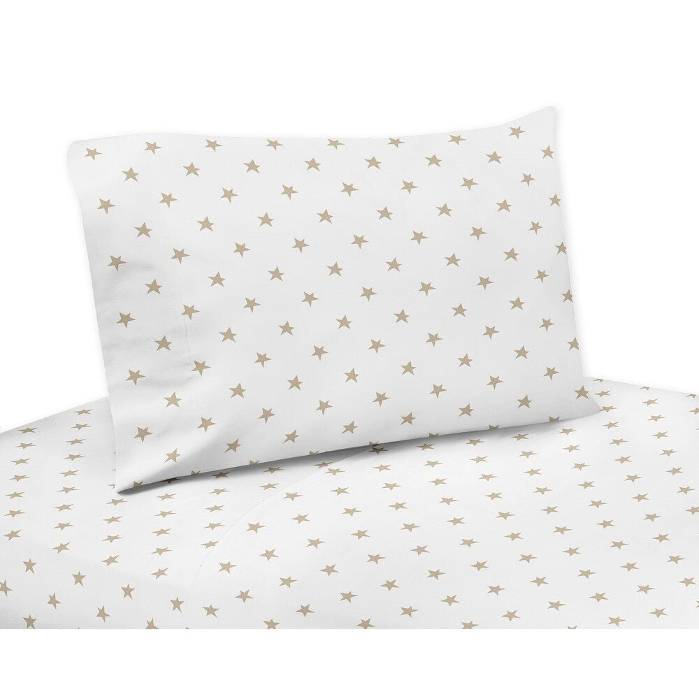 Sweet Jojo Designs – 5-teiliges Bettdeckenset in Kleinkindgröße mit Stern und Mond, Celestial Collection, für Mädchen in Blush Pink, Gold und Grau