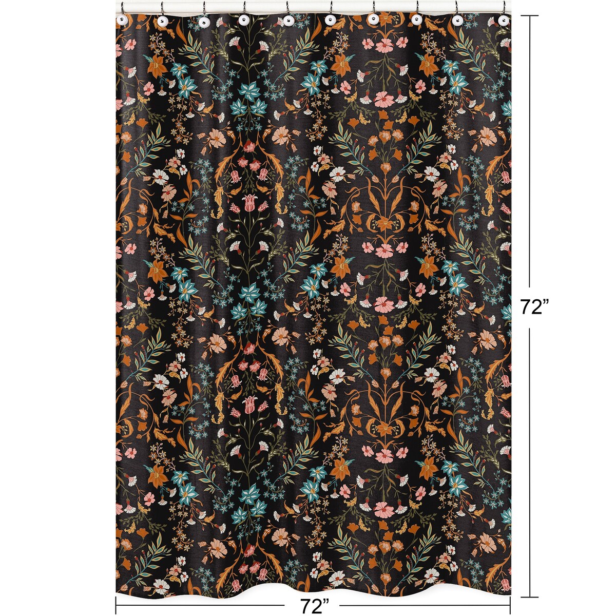 Sweet Jojo Designs Boho Wildblumen Vintage Blumenmädchen Badezimmer Stoff Bad Duschvorhang Botanischer Garten Böhmischer Bauernhaus