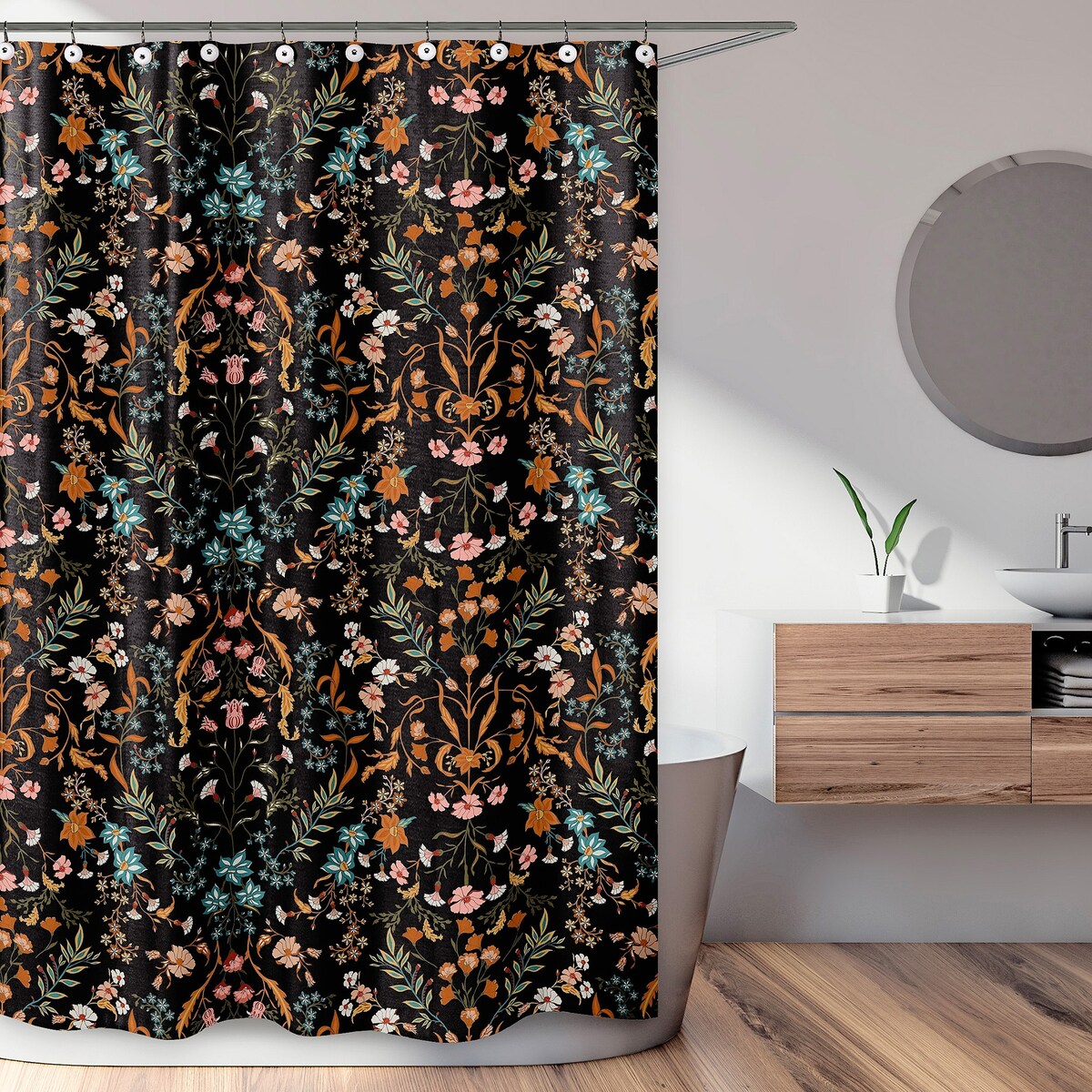 Sweet Jojo Designs Boho Wildblumen Vintage Blumenmädchen Badezimmer Stoff Bad Duschvorhang Botanischer Garten Böhmischer Bauernhaus