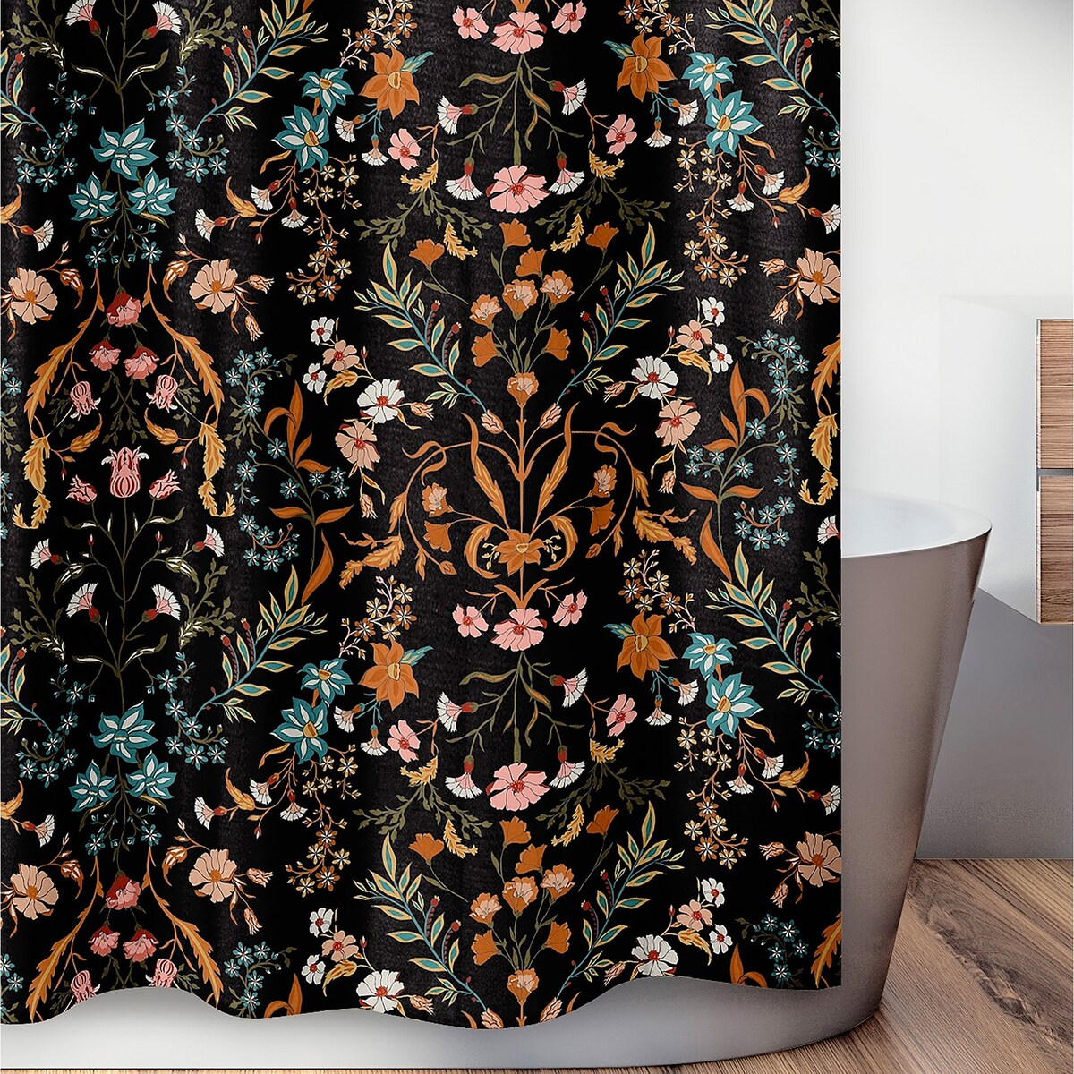 Sweet Jojo Designs Boho Wildblumen Vintage Blumenmädchen Badezimmer Stoff Bad Duschvorhang Botanischer Garten Böhmischer Bauernhaus