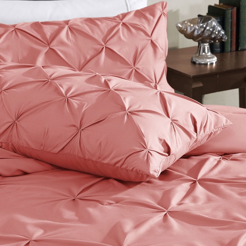 Swift Home Modernes 3-teiliges Bettwäsche-Set aus ultraweicher Mikrofaser mit Biesen