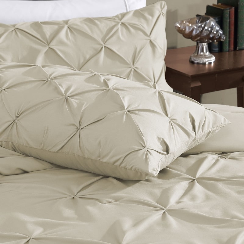 Swift Home Modernes 3-teiliges Bettwäsche-Set aus ultraweicher Mikrofaser mit Biesen