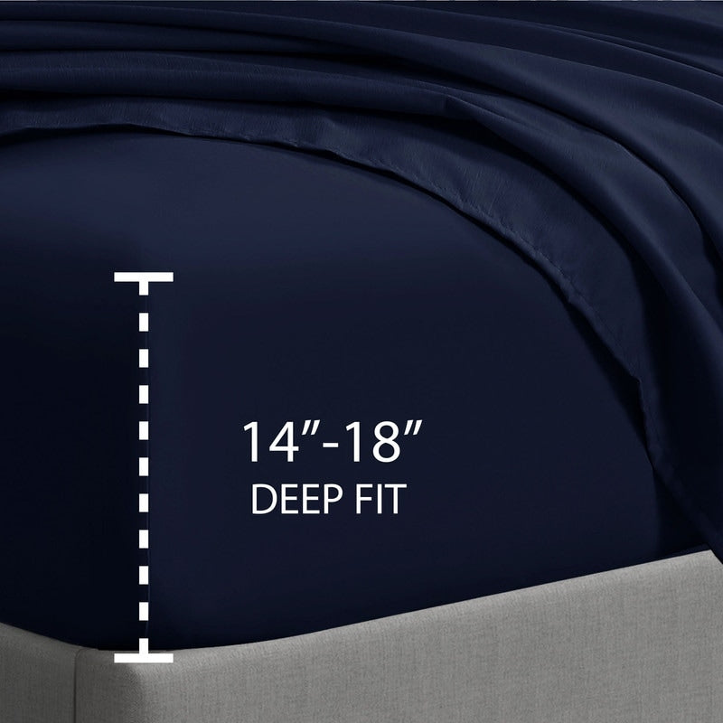 Swift Home Doppelt gebürstete Mikrofaser, 16 Zoll tiefe Taschen, Einzel-Spannbettlaken