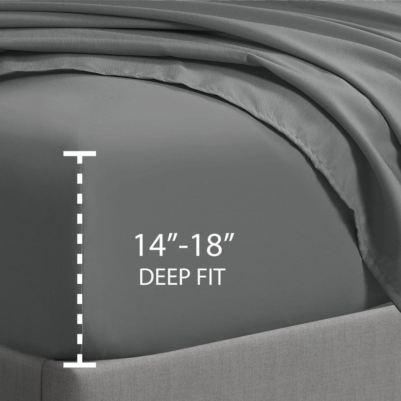 Swift Home Doppelt gebürstete Mikrofaser, 16 Zoll tiefe Taschen, Einzel-Spannbettlaken
