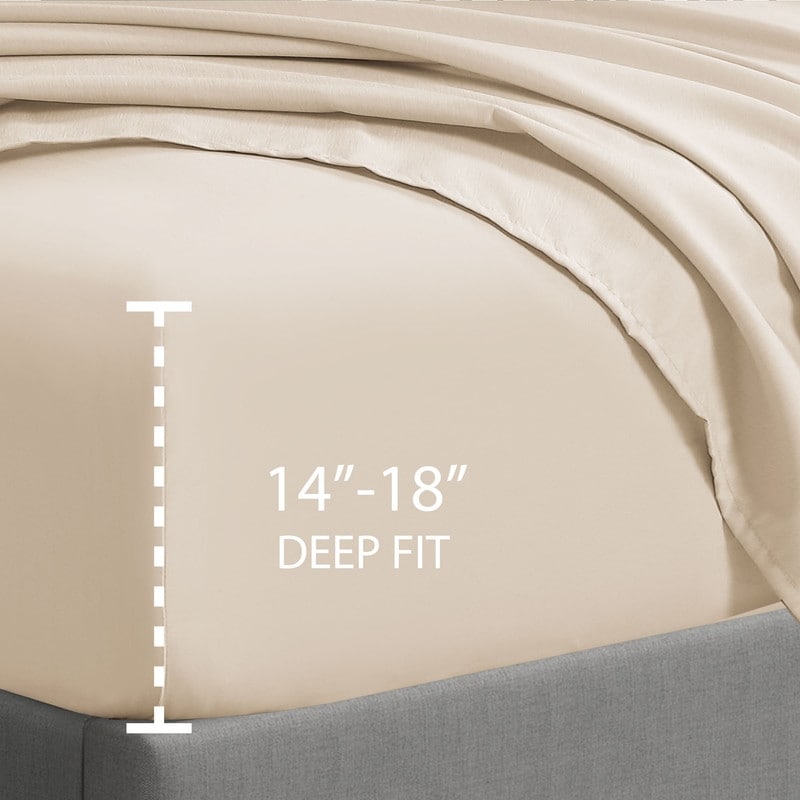 Swift Home Doppelt gebürstete Mikrofaser, 16 Zoll tiefe Taschen, Einzel-Spannbettlaken