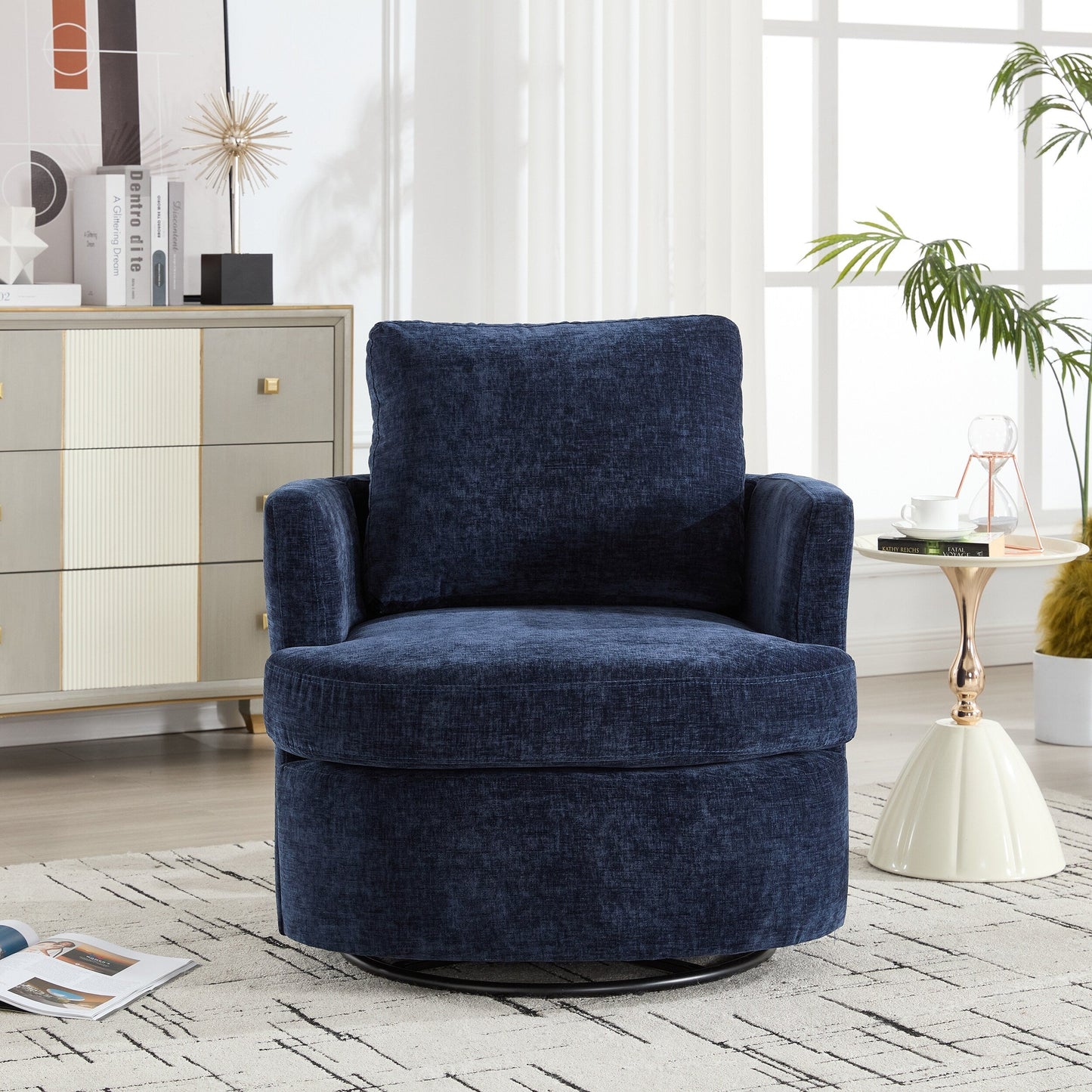 Swivel Chair Modern Office Desk Chair with Adjustable Height and 360 Degree Rotation for Home Office Comfort