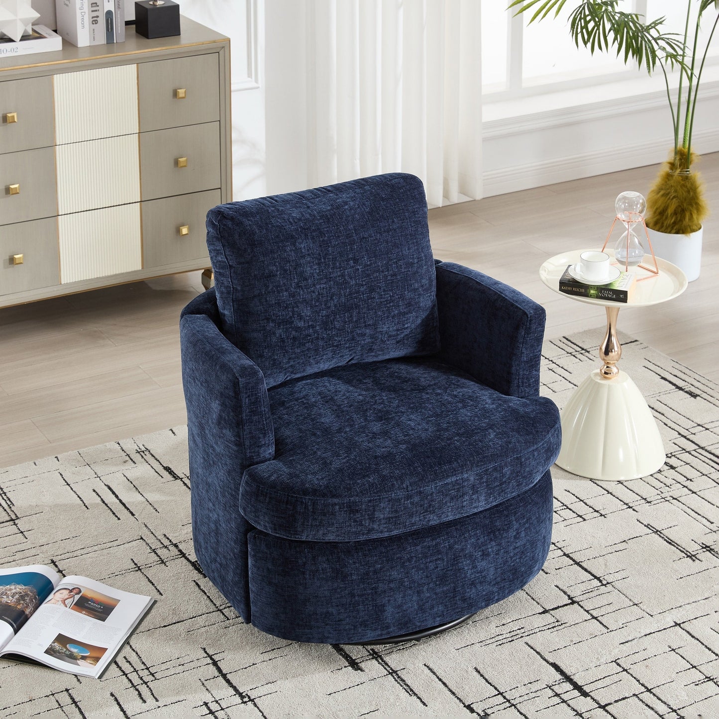 Swivel Chair Modern Office Desk Chair with Adjustable Height and 360 Degree Rotation for Home Office Comfort