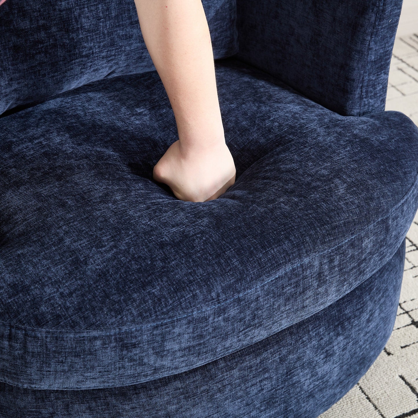 Swivel Chair Modern Office Desk Chair with Adjustable Height and 360 Degree Rotation for Home Office Comfort