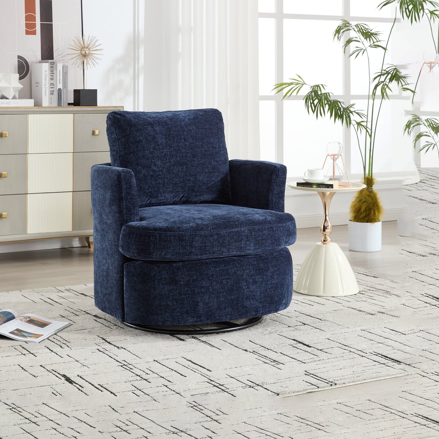 Swivel Chair Modern Office Desk Chair with Adjustable Height and 360 Degree Rotation for Home Office Comfort
