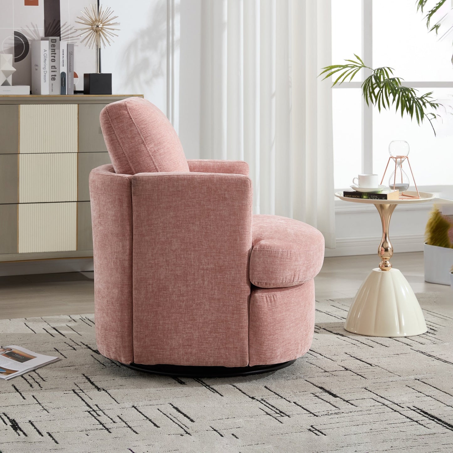 Swivel Chair Modern Office Desk Chair with Adjustable Height and 360 Degree Rotation for Home Office Comfort