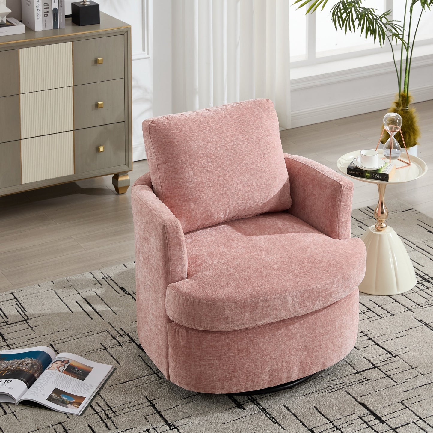 Swivel Chair Modern Office Desk Chair with Adjustable Height and 360 Degree Rotation for Home Office Comfort