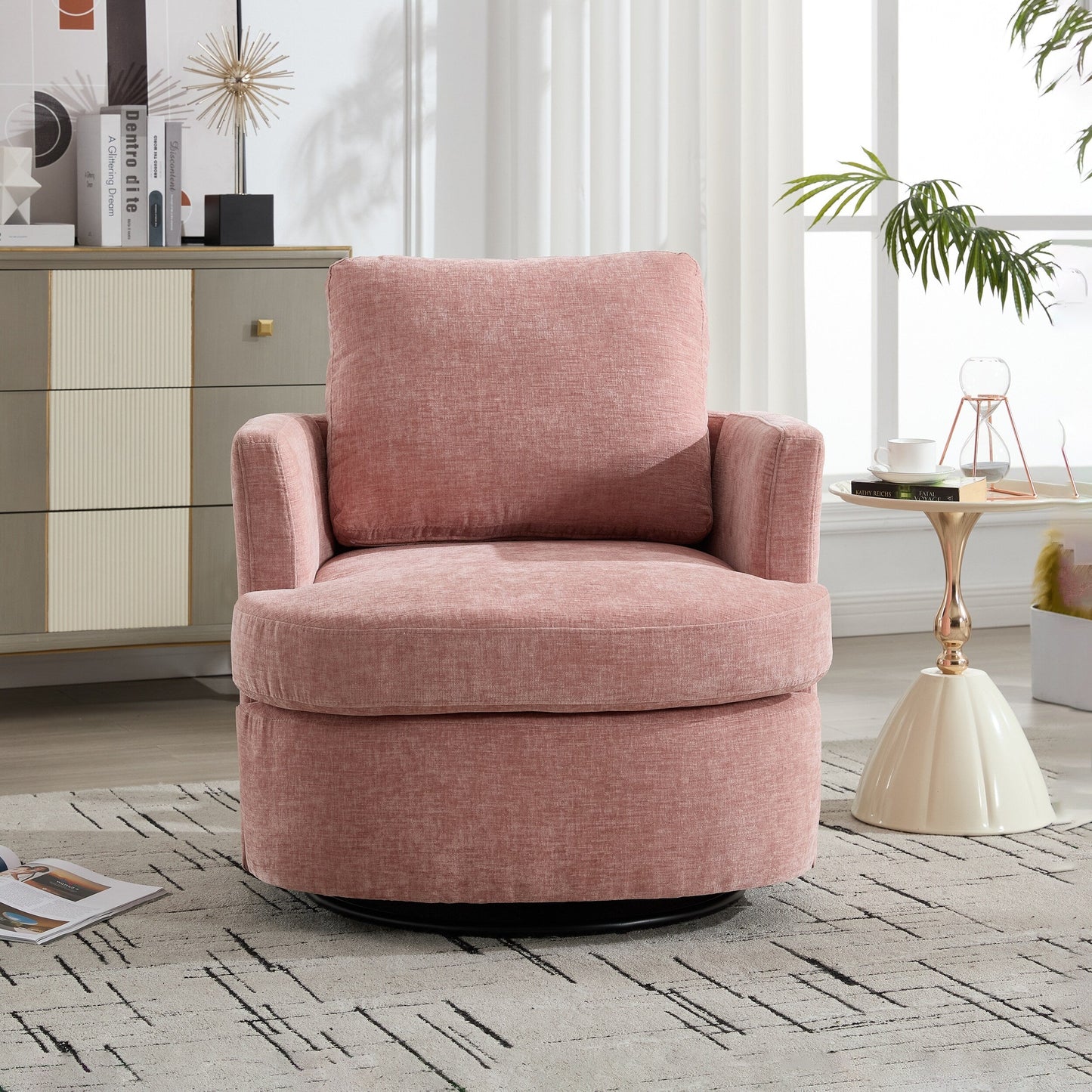 Swivel Chair Modern Office Desk Chair with Adjustable Height and 360 Degree Rotation for Home Office Comfort