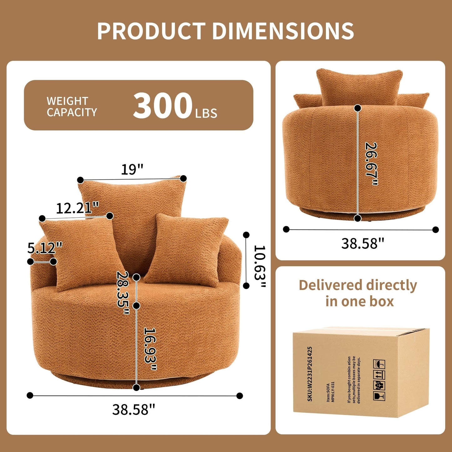 Swivel Compression Chair Single-Seat Compression Chair