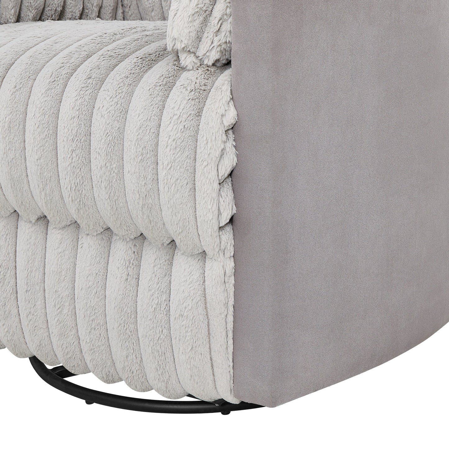 Swivel Recliner Chair with 360° Rotation and Manual Recline - Wide Plush Seat, Pillow-Top Arms, Pocket/Sinuous Springs
