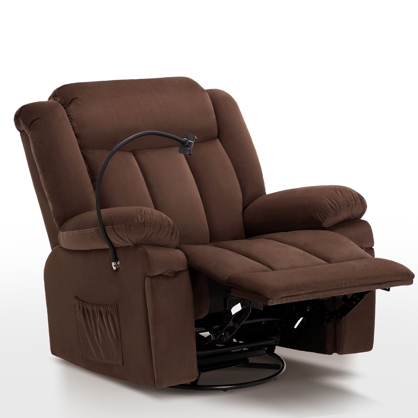 Swivel Rocking Recliner with Massage, Heating, and Phone Stand â?Ideal for Living Room, Office, Bedroom