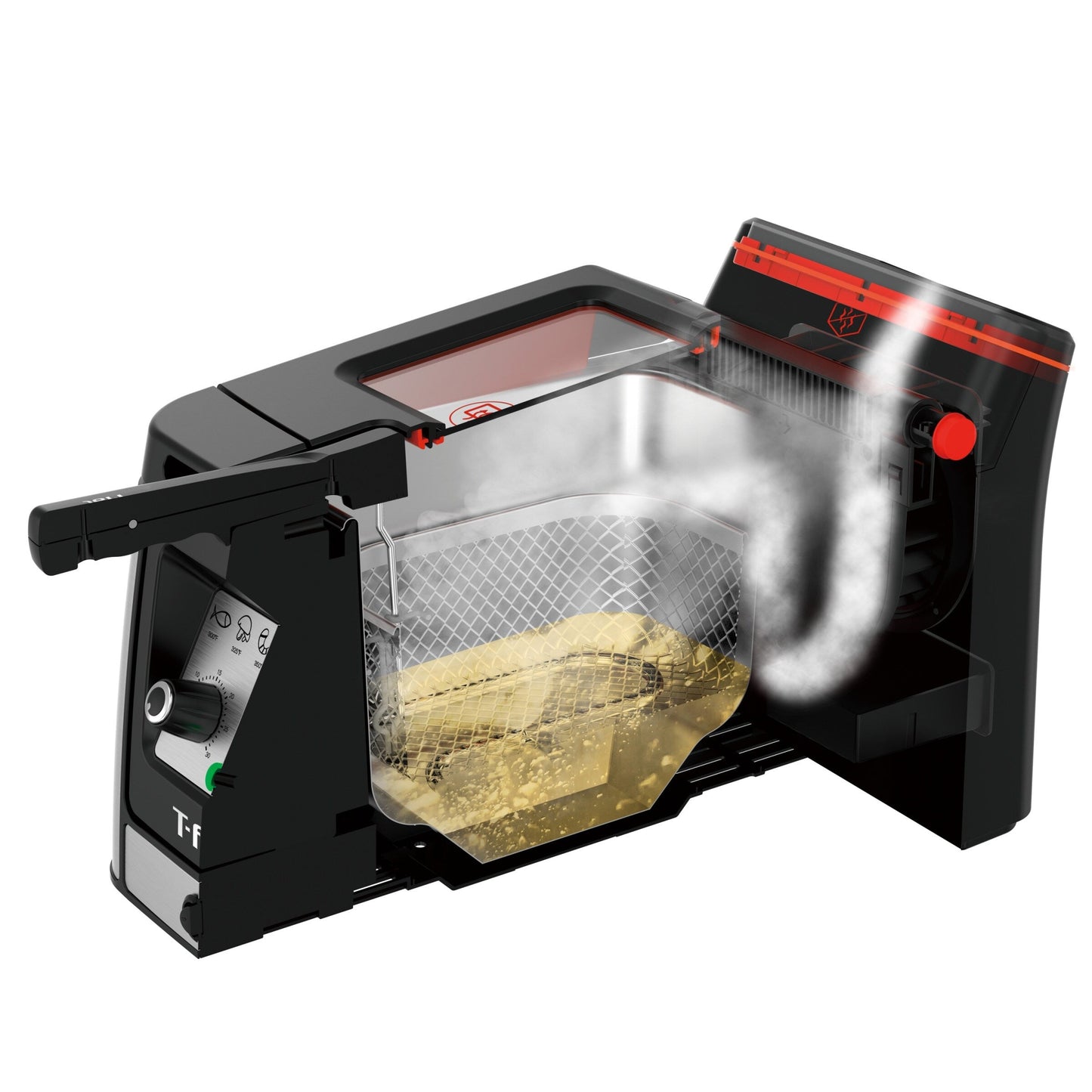 T-fal Advanced geruchslose Fritteuse mit Tauchelement, 3,5 l Ölkapazität – 3,5 Liter