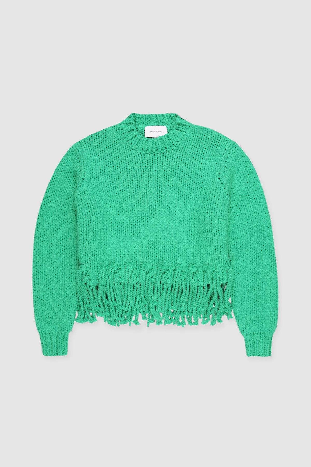 Verde Fransenstrick - Smaragdgrün