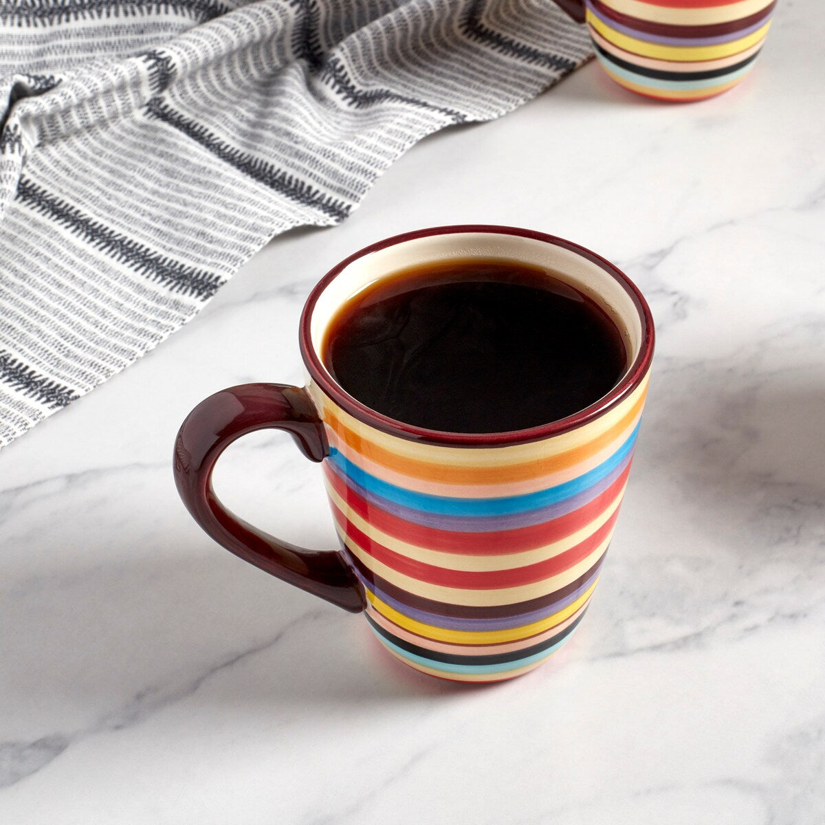 Tabletops Gallery Sedona Stripe V-förmiger Becher, 473 ml, 4er-Set