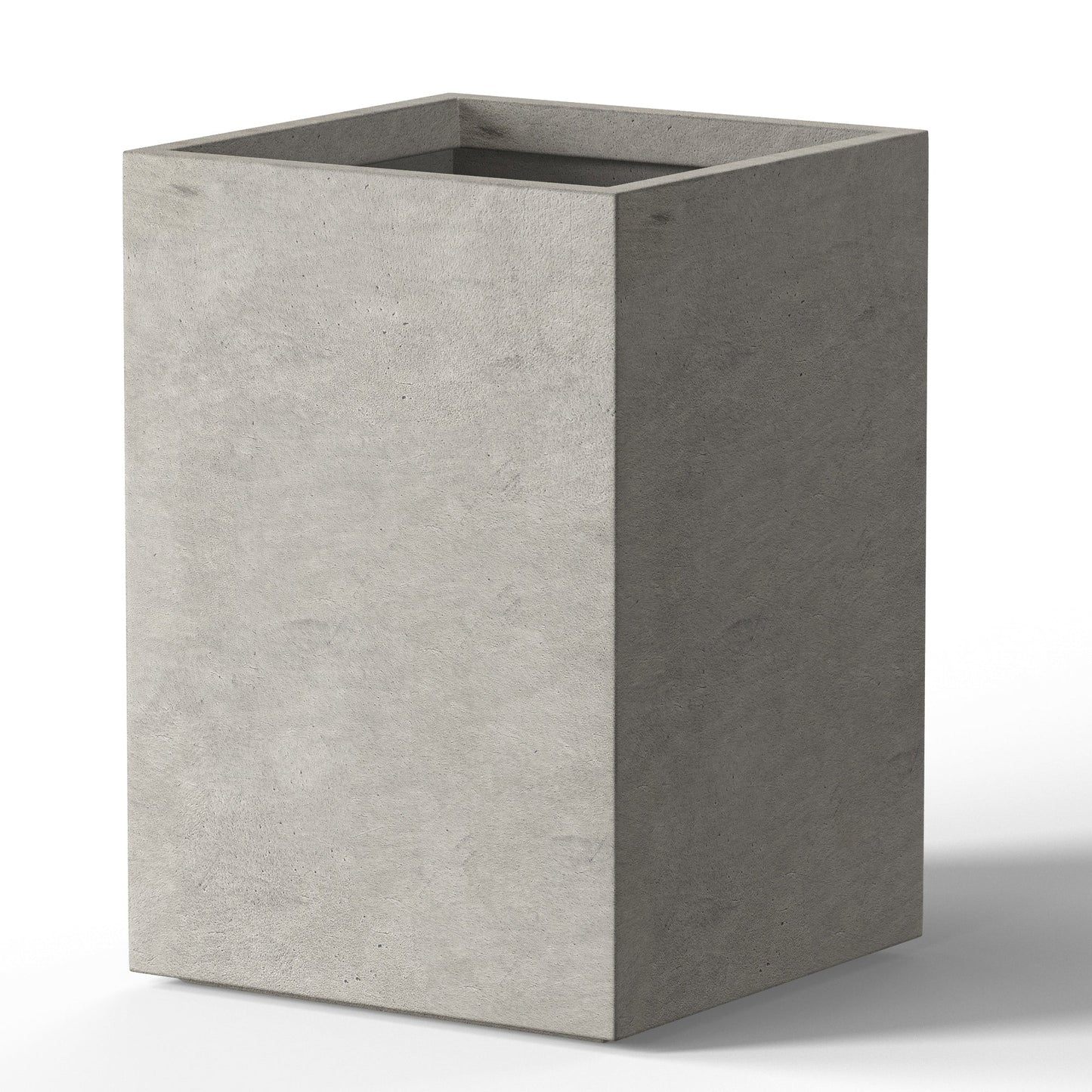 Hohe rechteckige Pflanzkästen aus Beton / Große Blumenkübel für drinnen und draußen