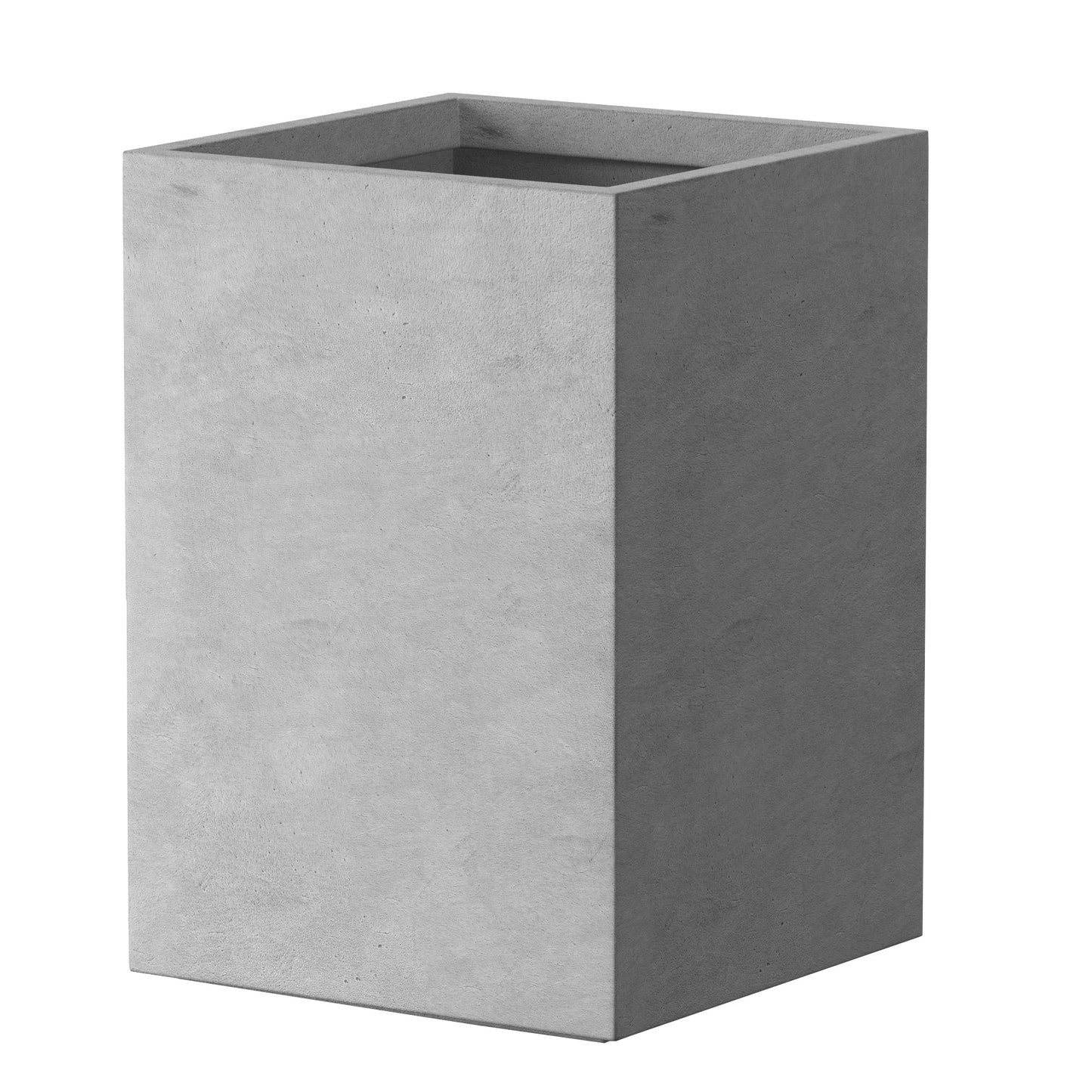 Hohe rechteckige Pflanzkästen aus Beton / Große Blumenkübel für drinnen und draußen