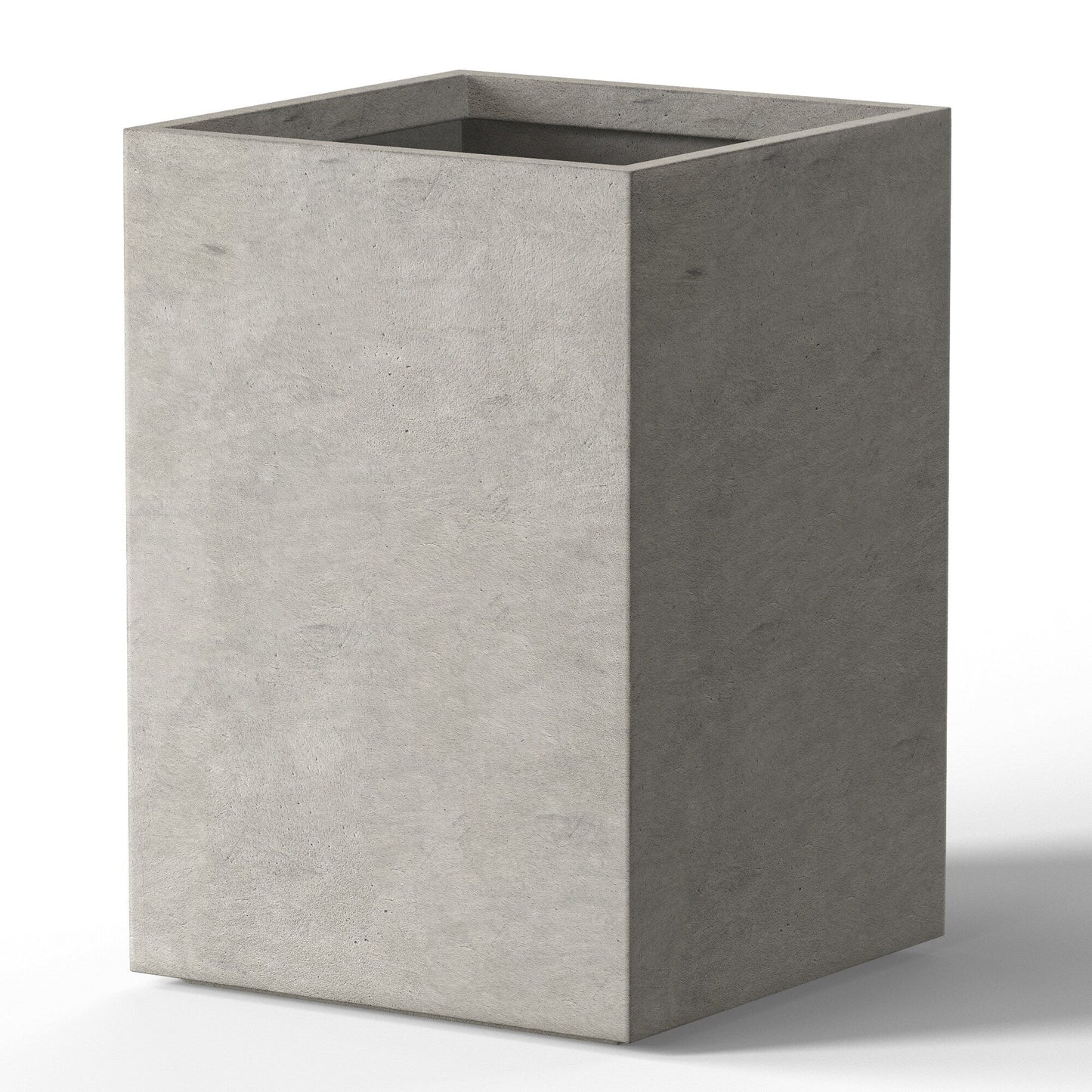 Hohe rechteckige Pflanzkästen aus Beton / Große Blumenkübel für drinnen und draußen