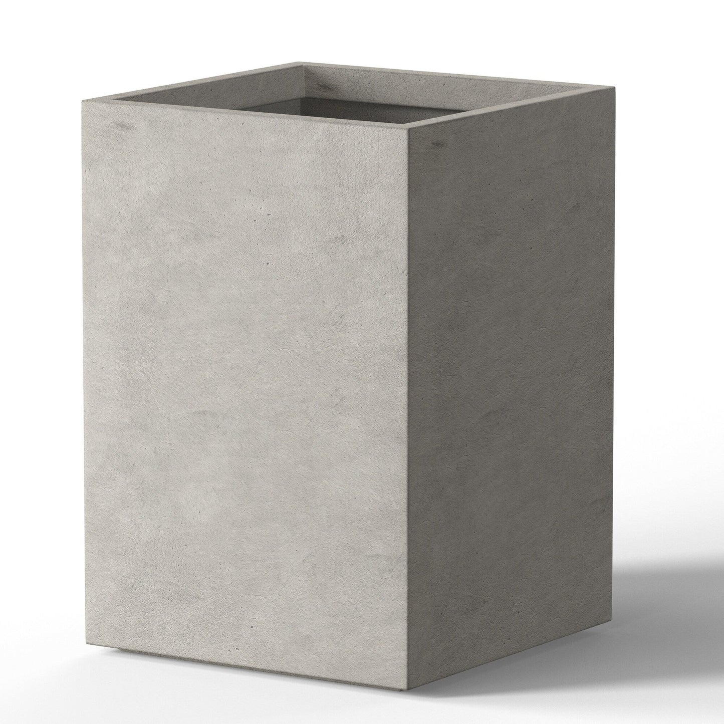 Hohe rechteckige Pflanzkästen aus Beton / Große Blumenkübel für drinnen und draußen