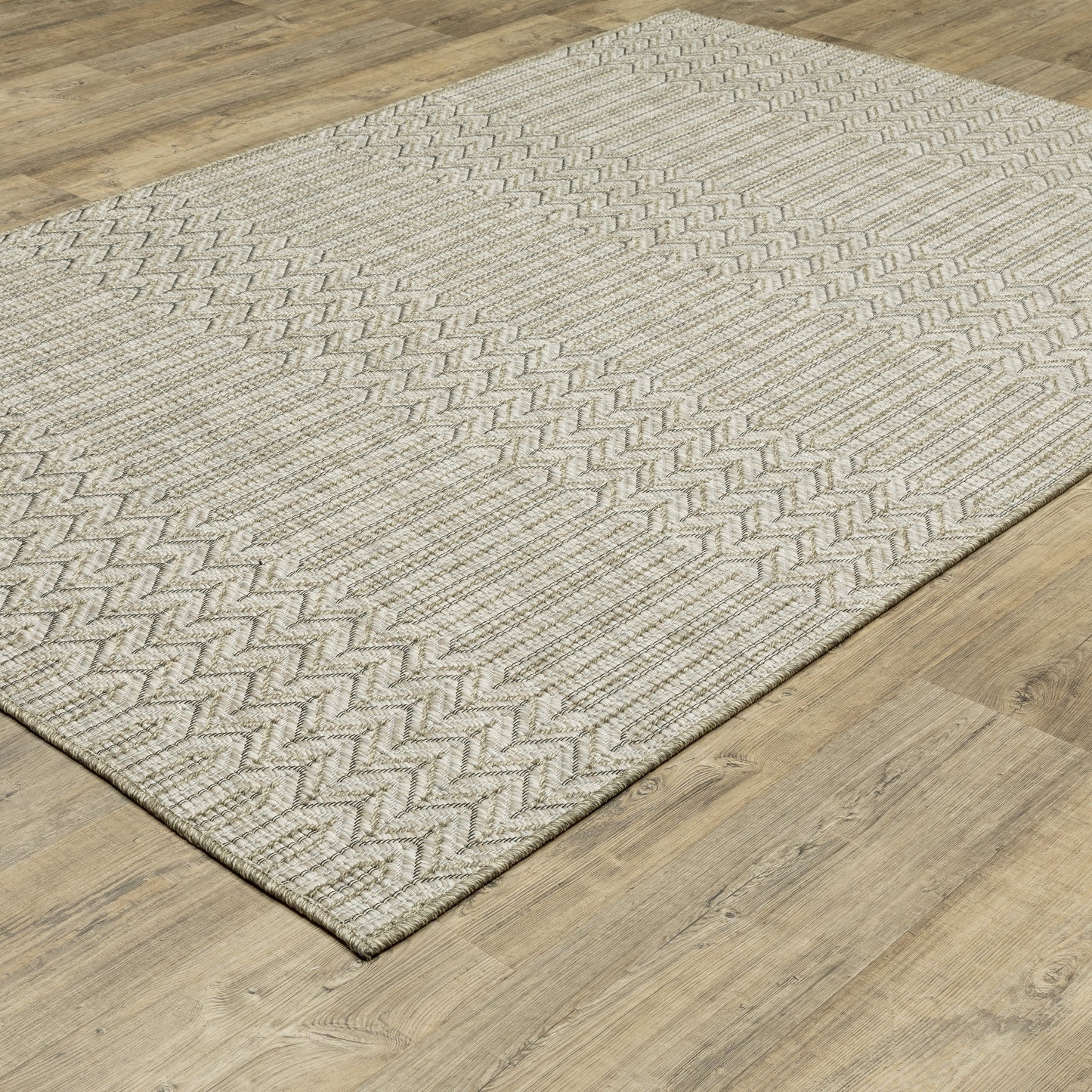 Vista Home Tangelo Geometrischer Ultimate Performance-Teppich in Hellbraun/Schwarz