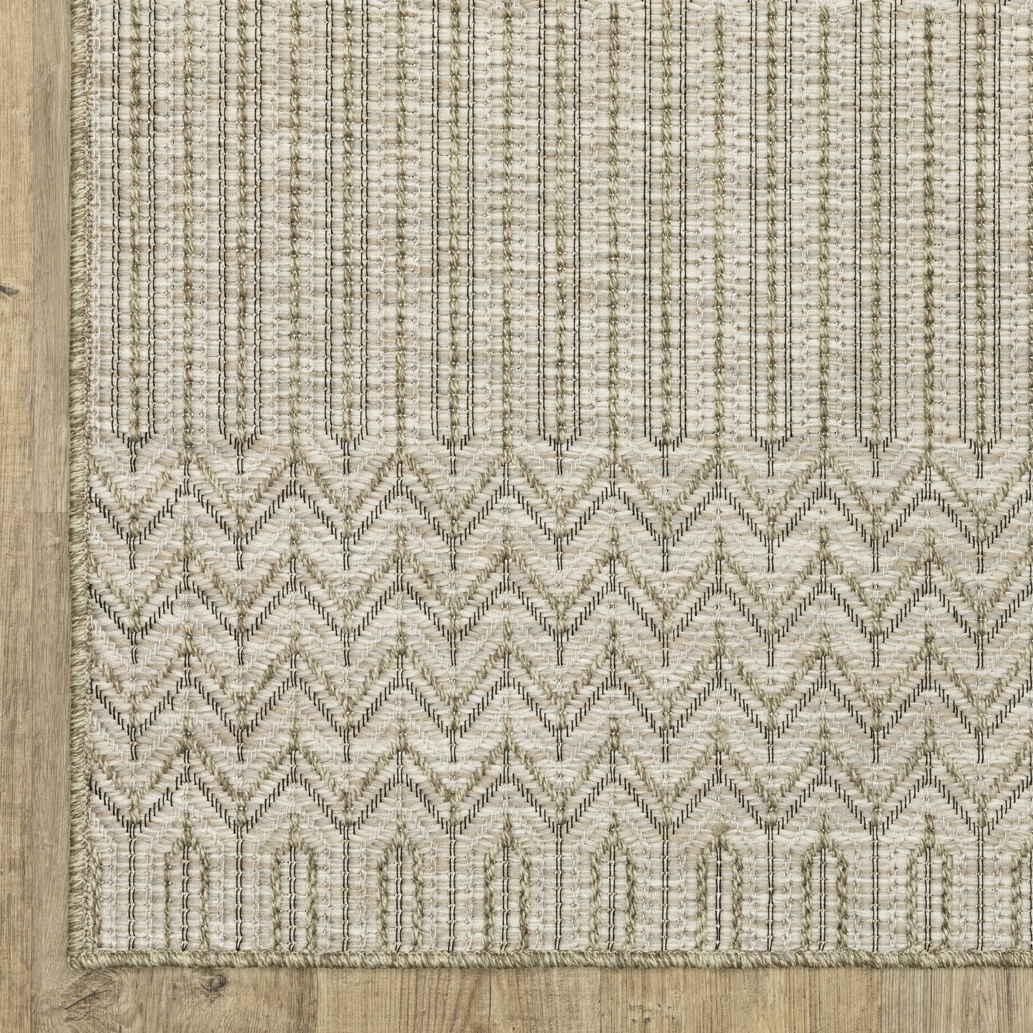 Vista Home Tangelo Geometrischer Ultimate Performance-Teppich in Hellbraun/Schwarz