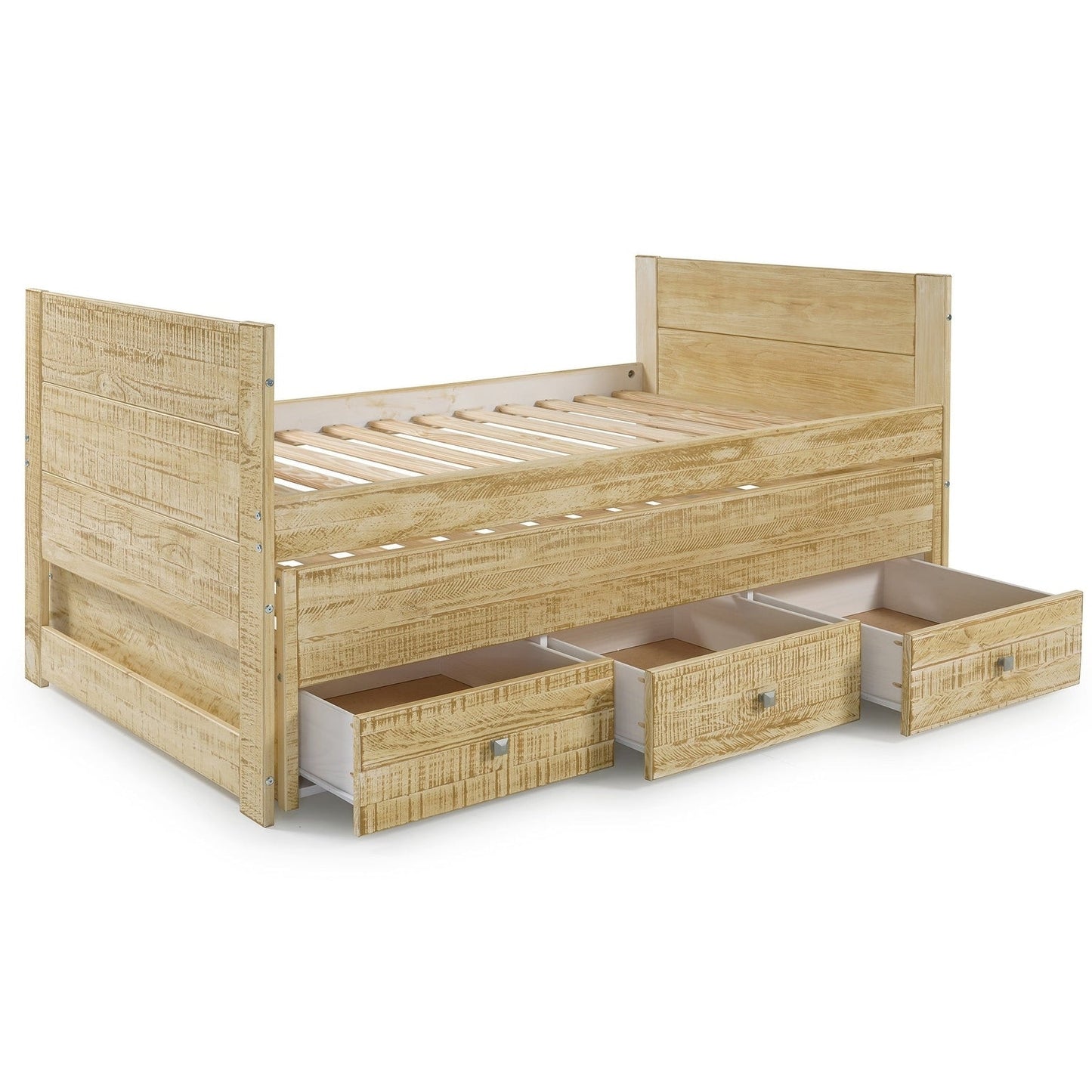 Taylor & Olive Begonia Einzelbett mit Ausziehbett und 3 eingebauten Schubladen