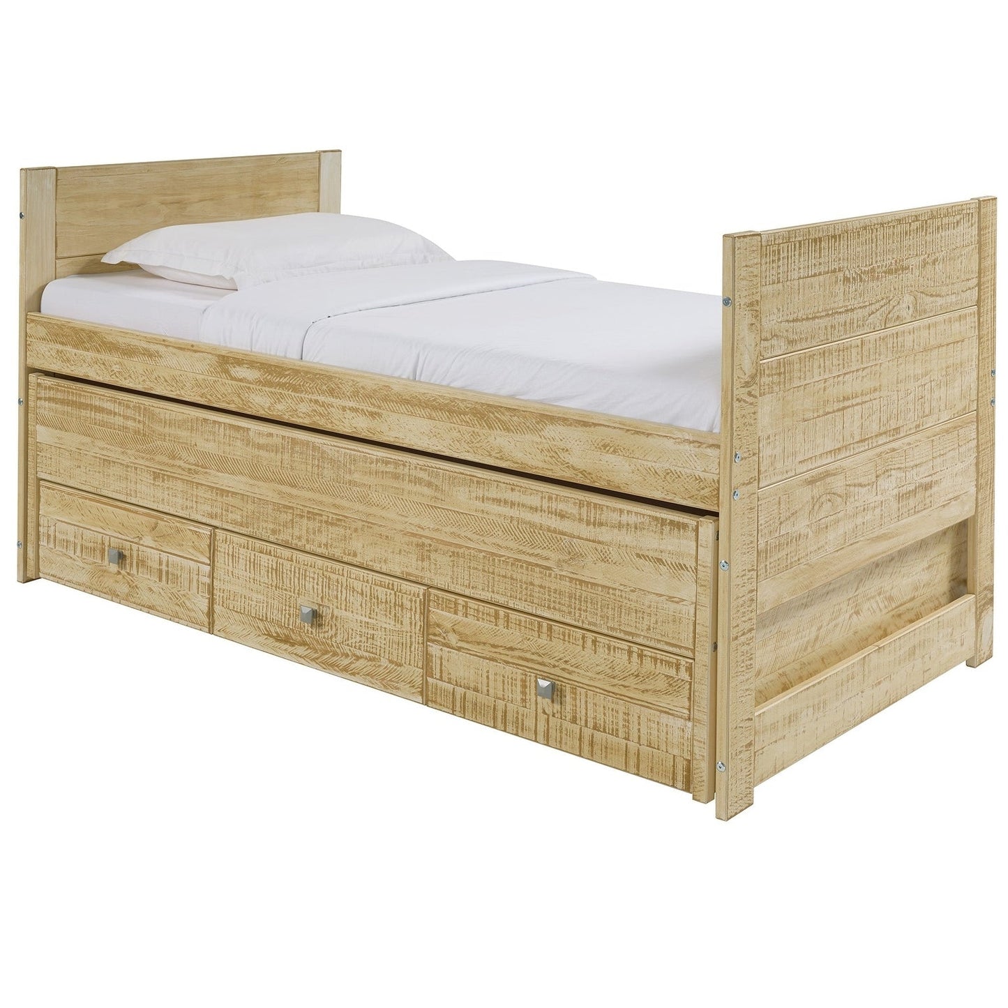 Taylor & Olive Begonia Einzelbett mit Ausziehbett und 3 eingebauten Schubladen