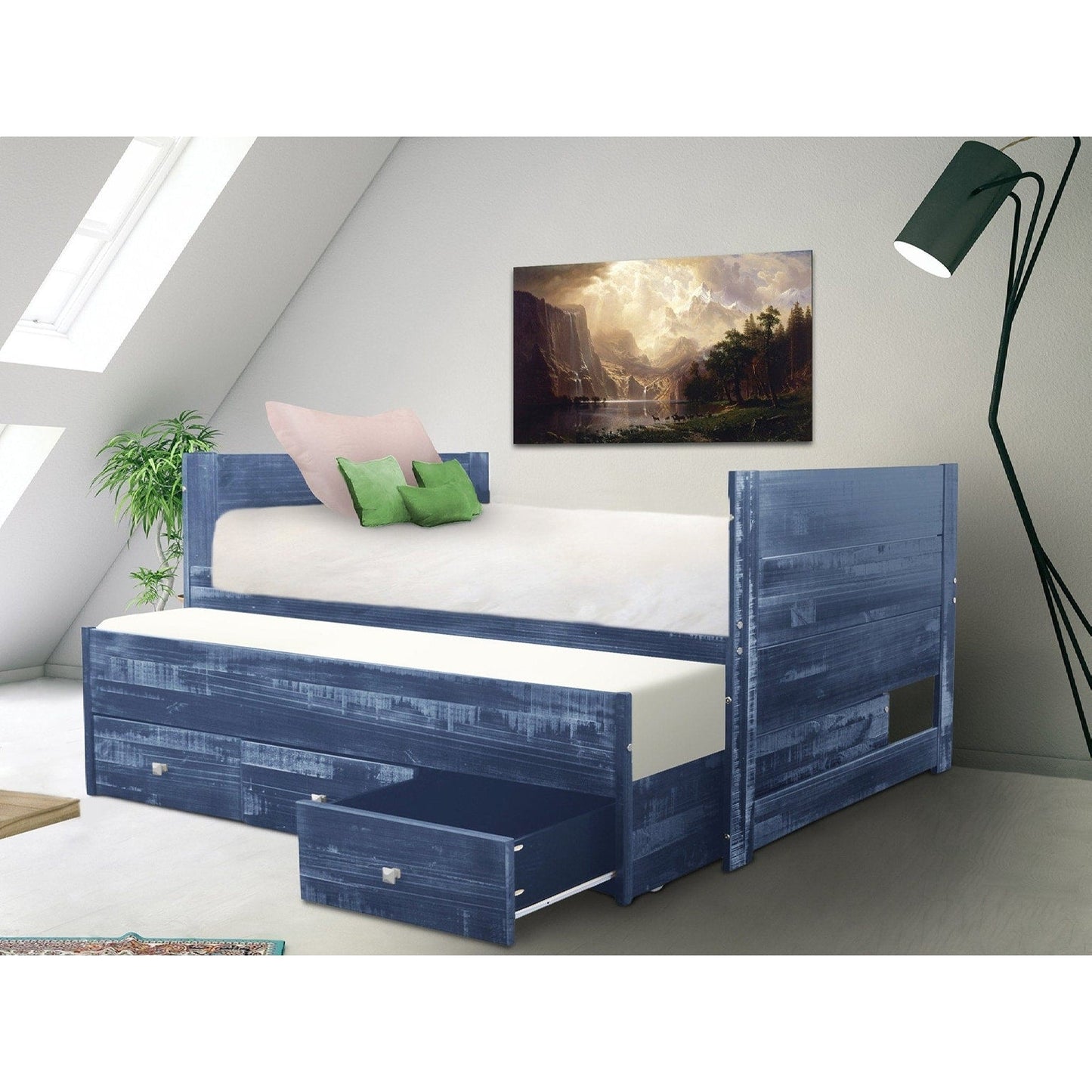 Taylor & Olive Begonia Einzelbett mit Ausziehbett und 3 eingebauten Schubladen