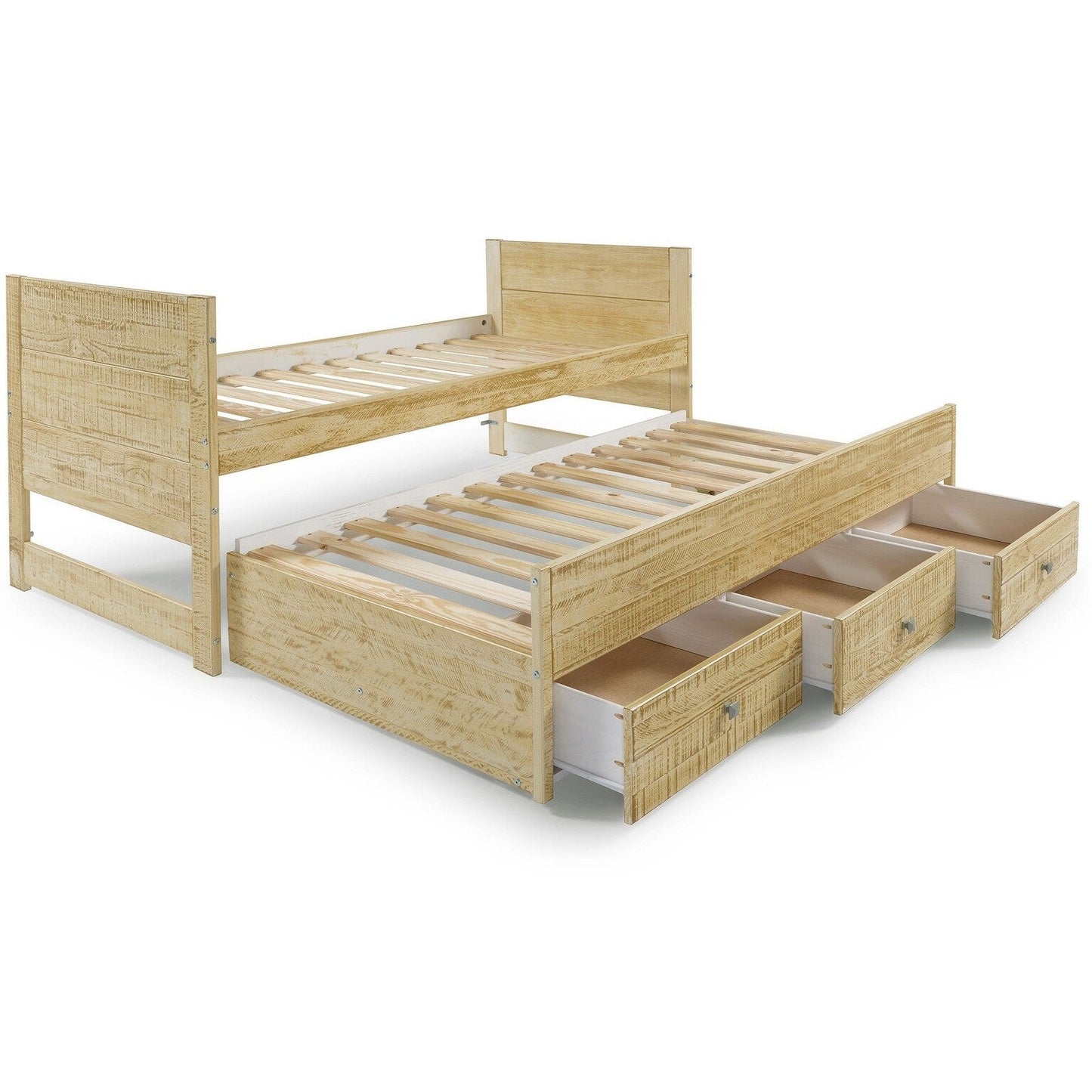 Taylor & Olive Begonia Einzelbett mit Ausziehbett und 3 eingebauten Schubladen