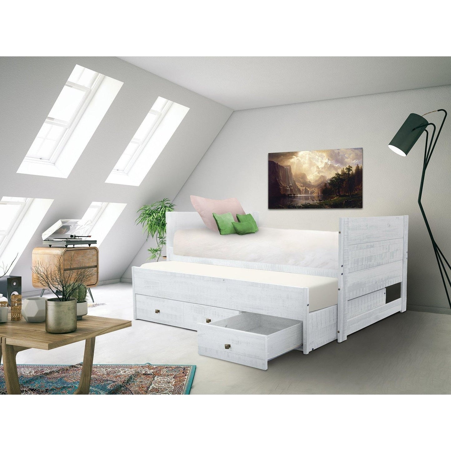 Taylor & Olive Begonia Einzelbett mit Ausziehbett und 3 eingebauten Schubladen