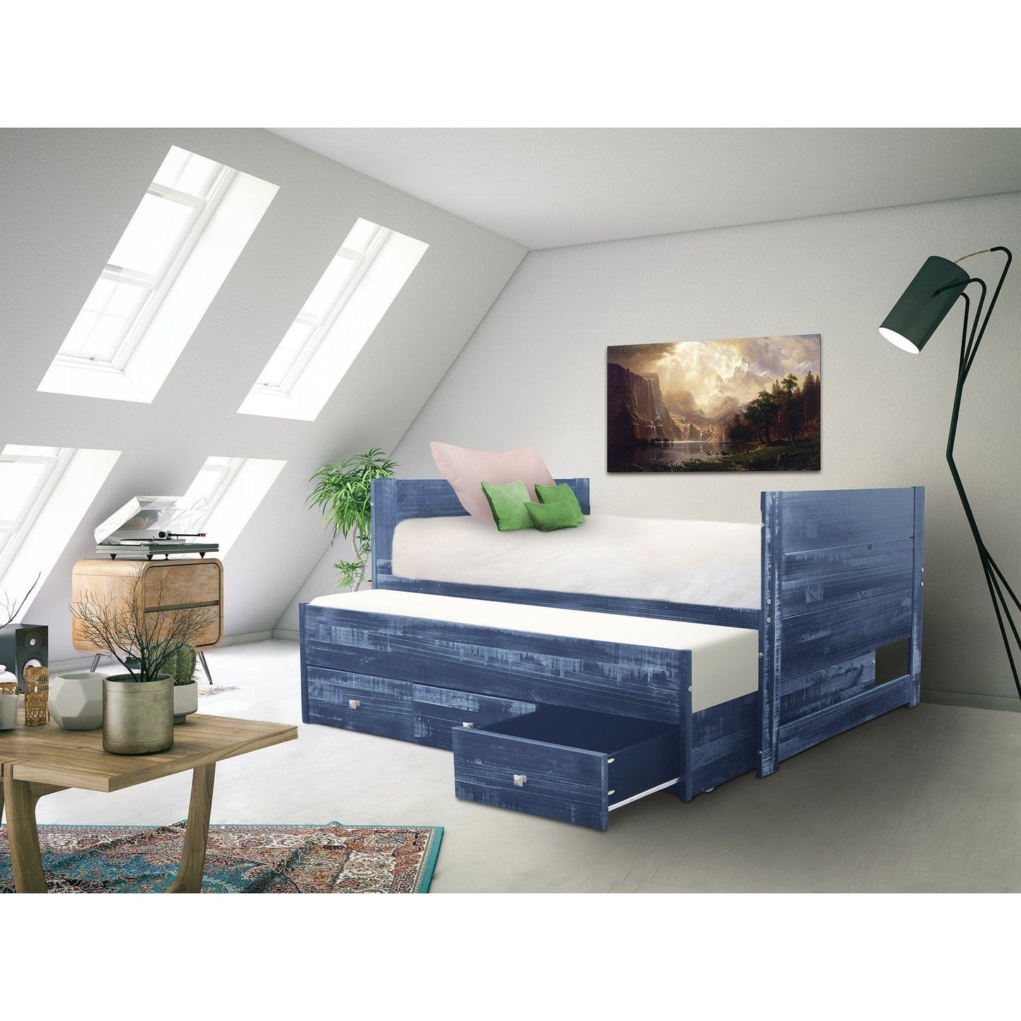 Taylor & Olive Begonia Einzelbett mit Ausziehbett und 3 eingebauten Schubladen