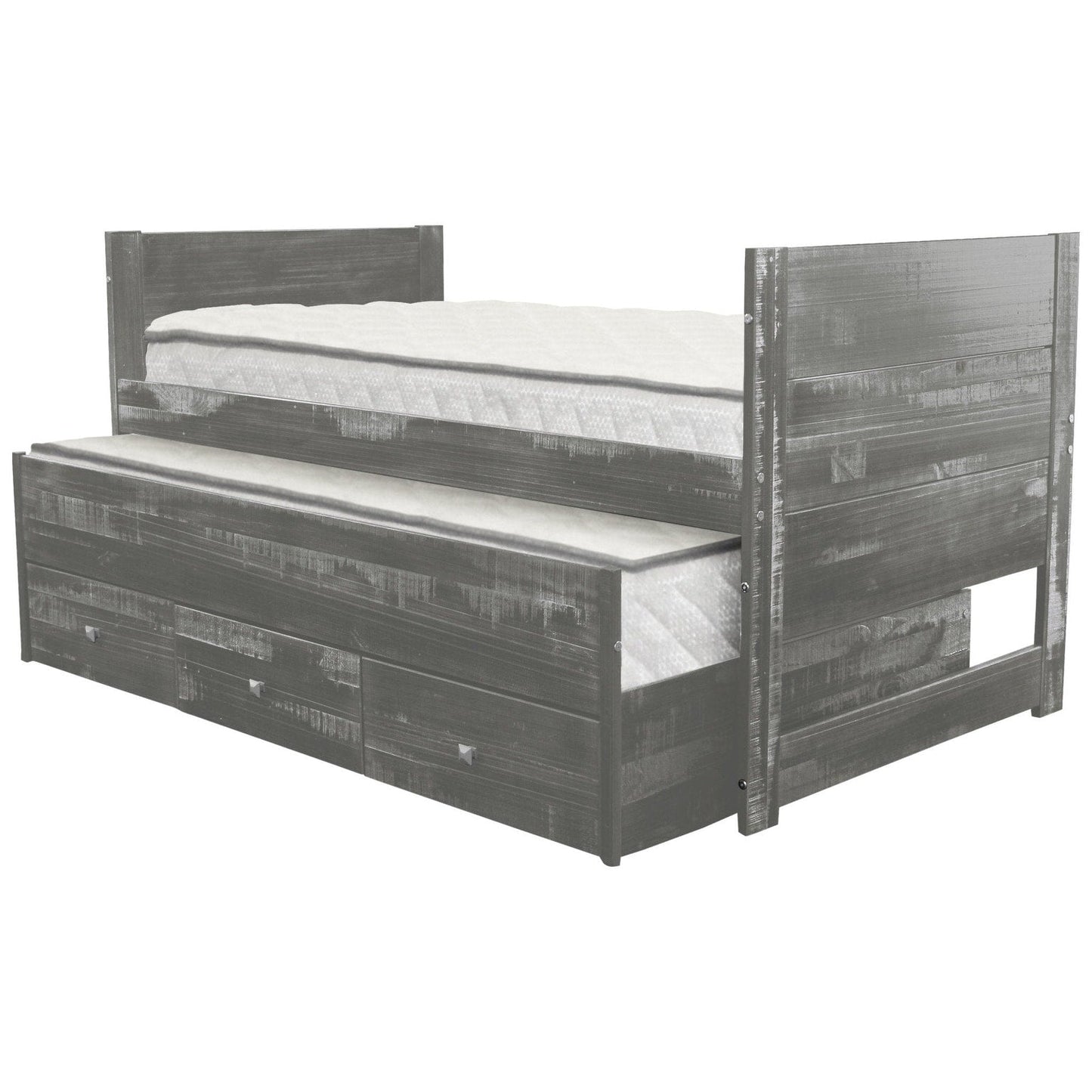 Taylor & Olive Begonia Einzelbett mit Ausziehbett und 3 eingebauten Schubladen