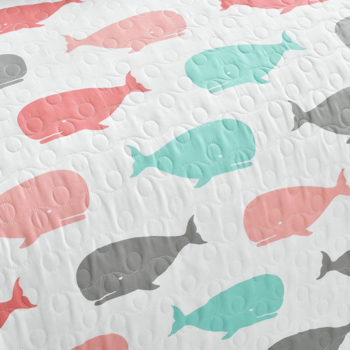 Taylor & Olive 5-teiliges Steppdeckenset mit Wal-Print „Lums“