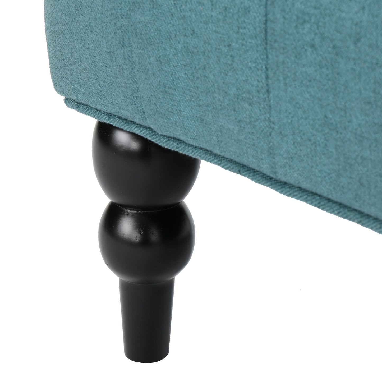 Teal Velvet Button Tufted High Wingback Loveseat Sofa