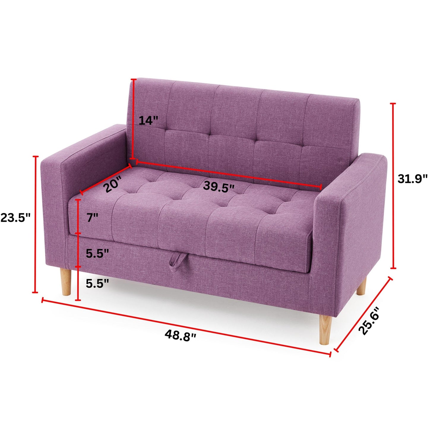 The College Storage Couch by Dorm Haul®