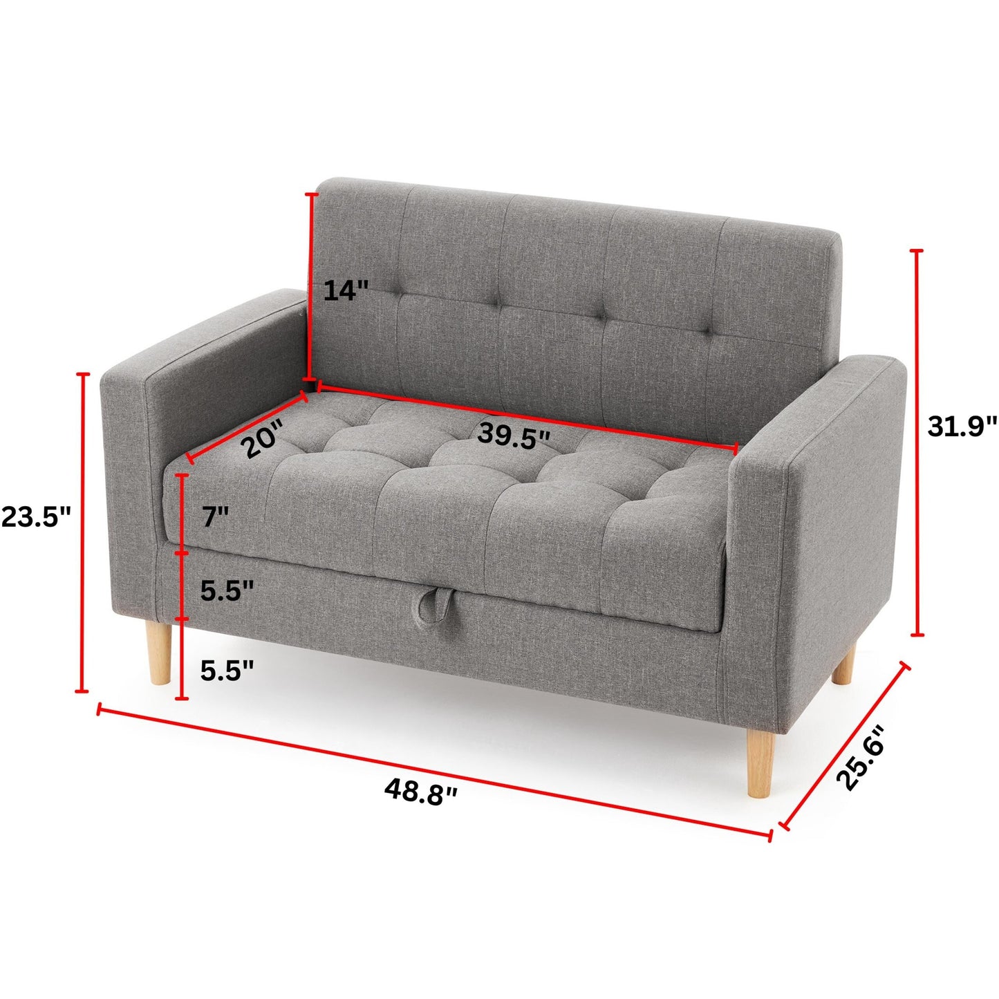 The College Storage Couch by Dorm Haul®