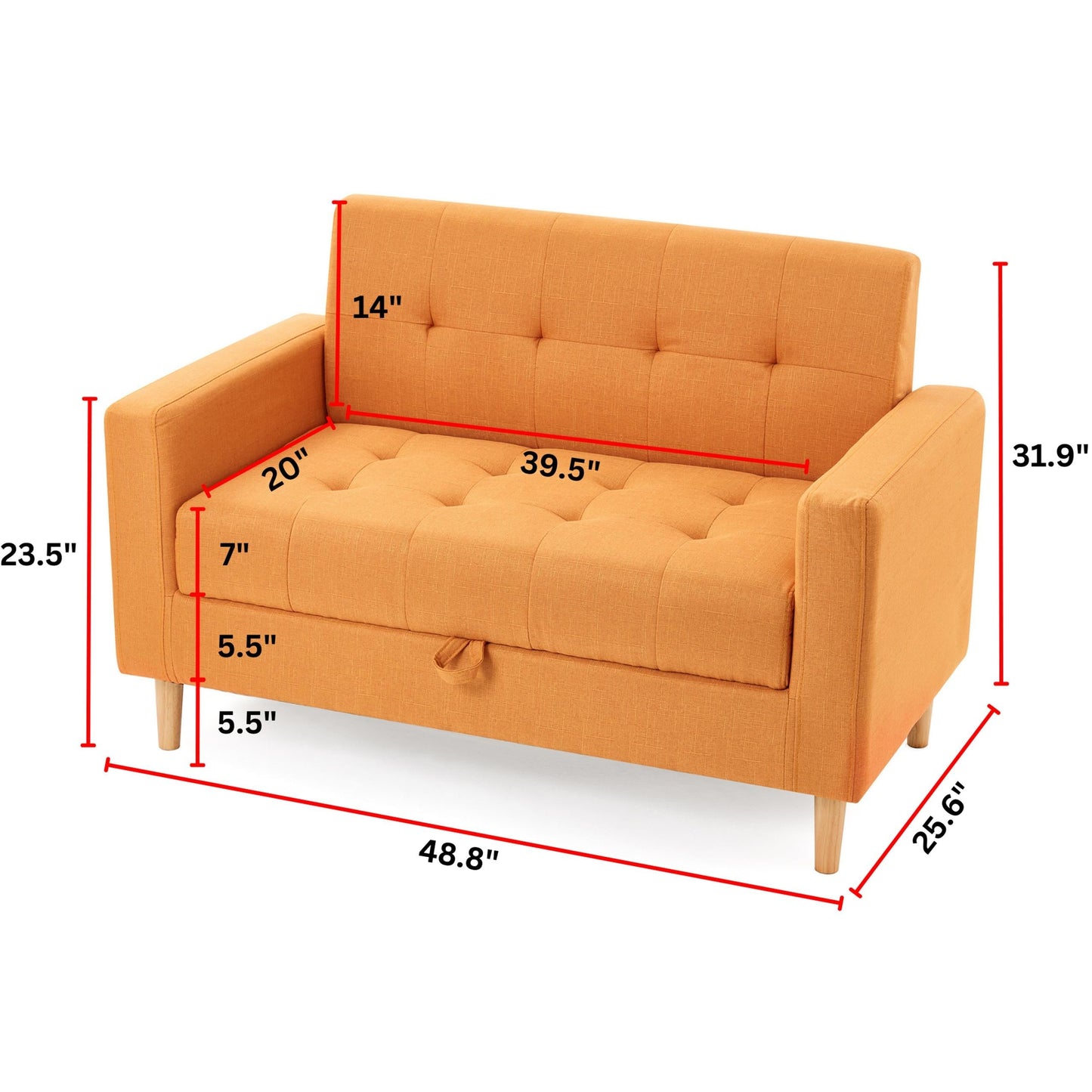The College Storage Couch by Dorm Haul®