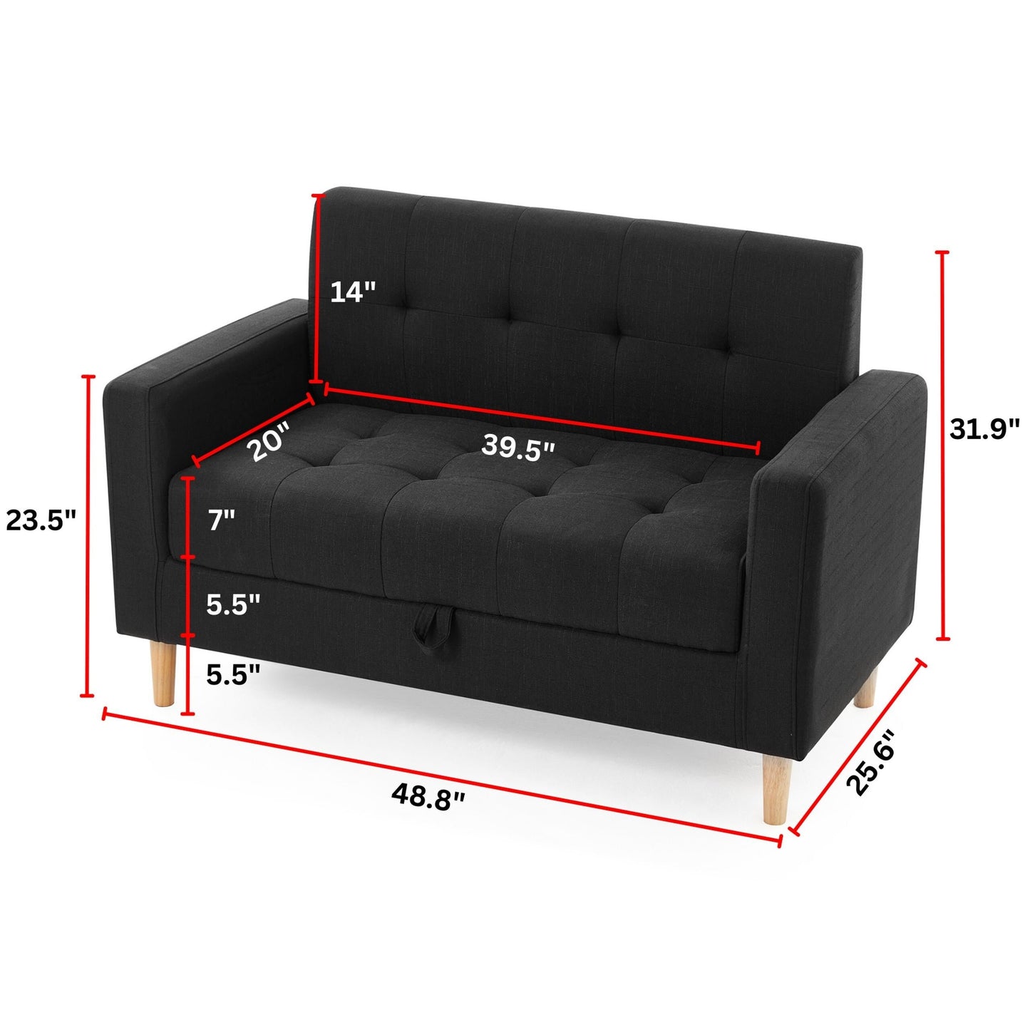 The College Storage Couch by Dorm Haul®