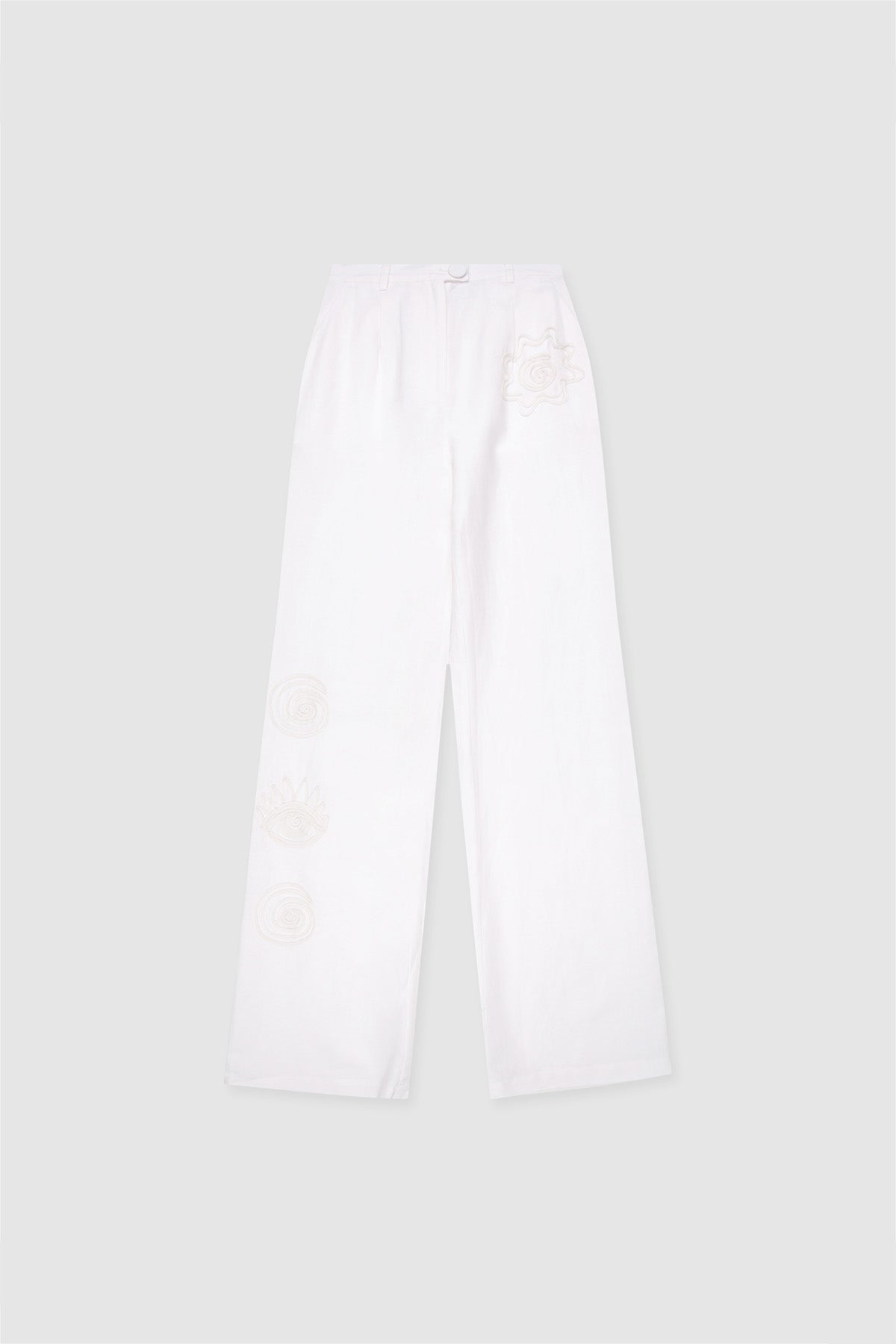 Cara Hose mit weitem Bein - Elfenbein