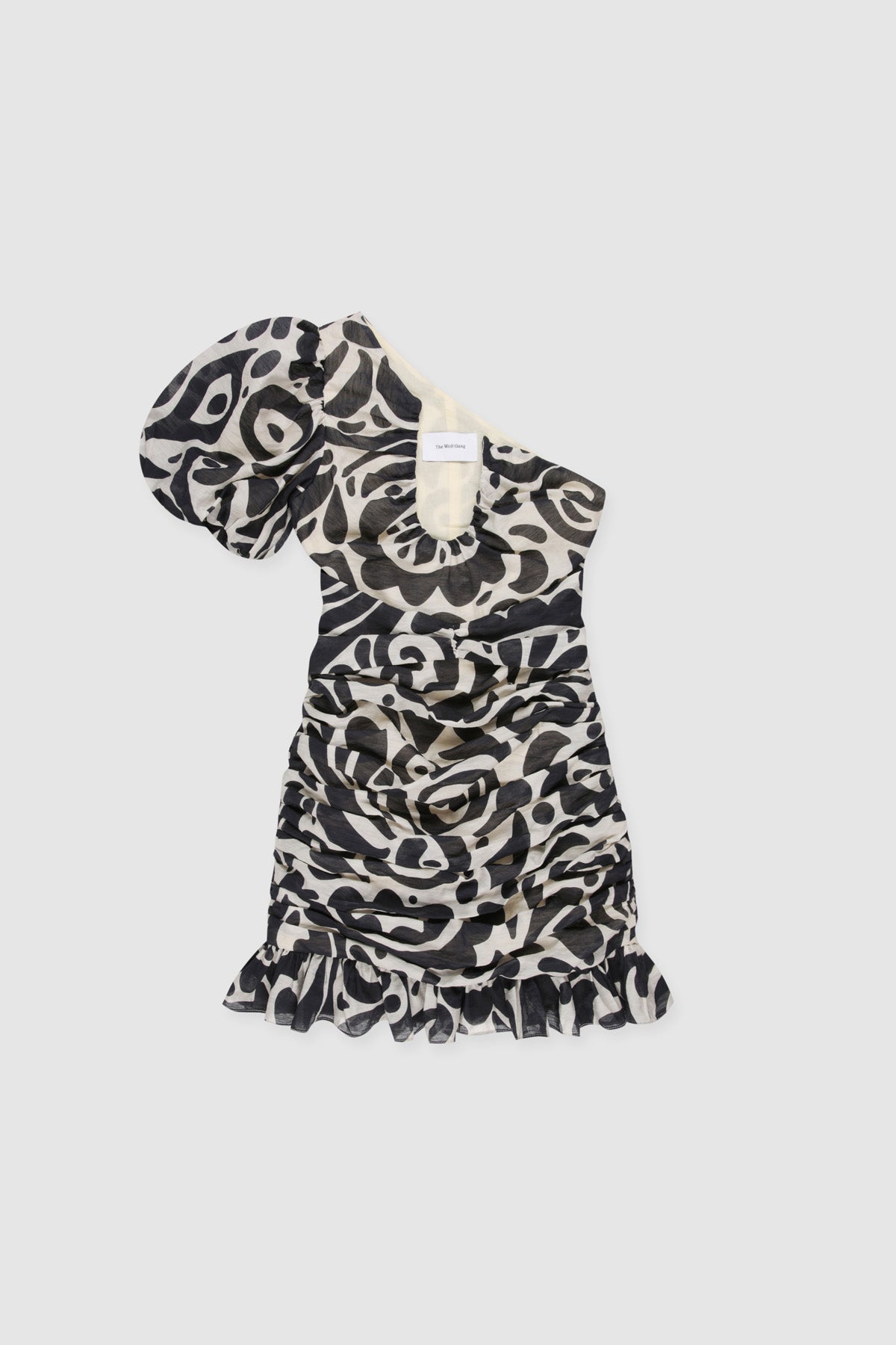 Asymmetrisches Minikleid „Seren“ – Noir Geo