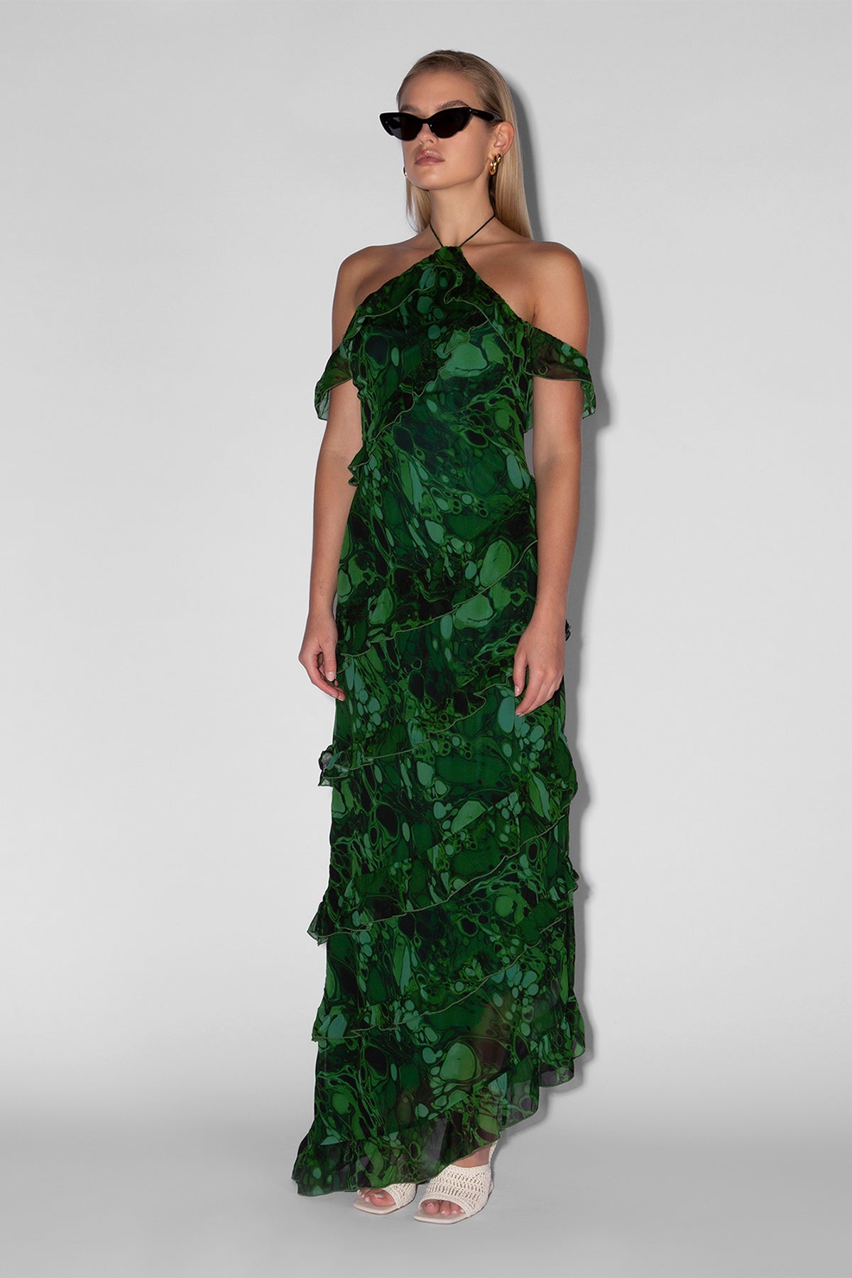 Isola Maxikleid - Grüne Blase