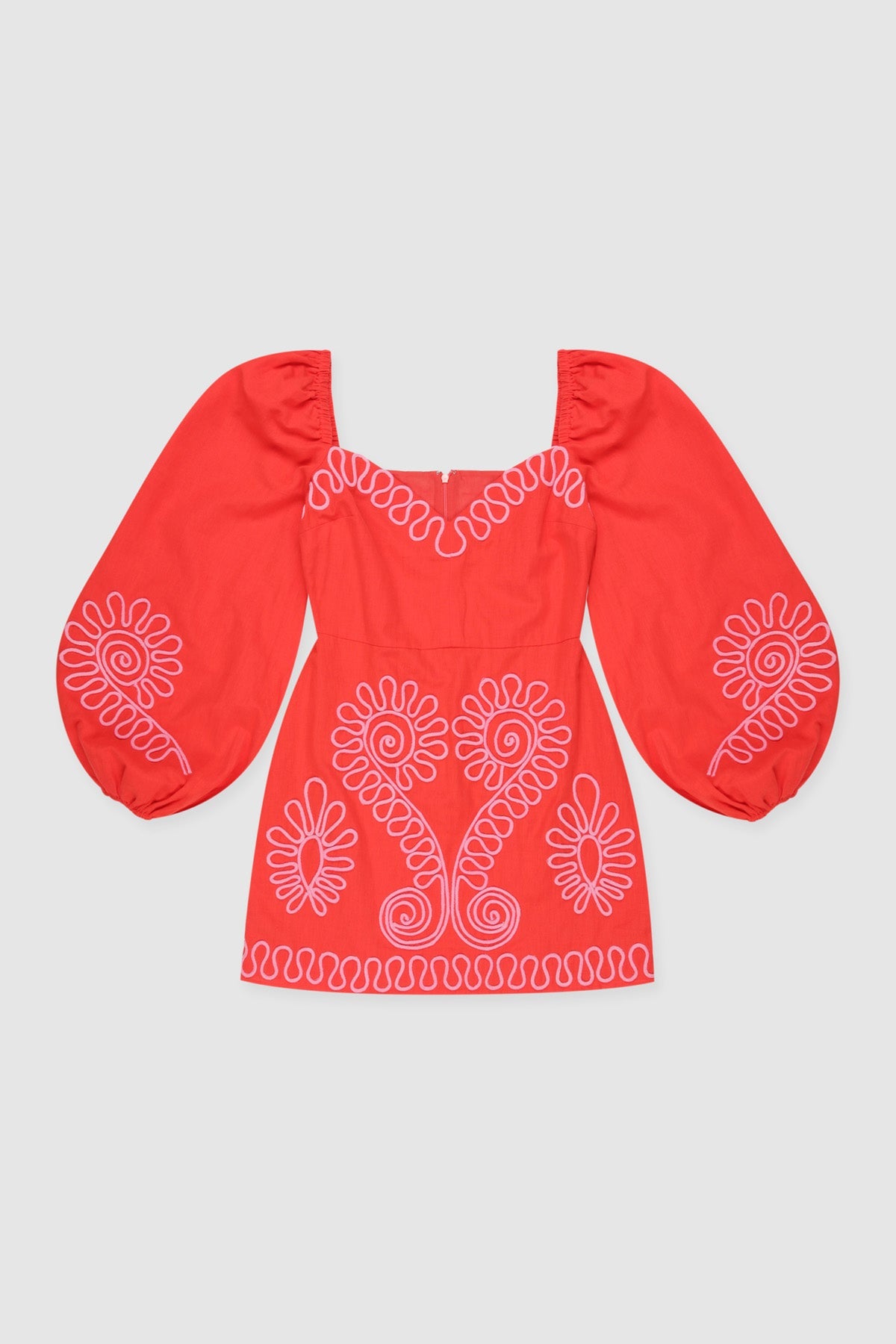 Carmensita besticktes Minikleid – Rojo