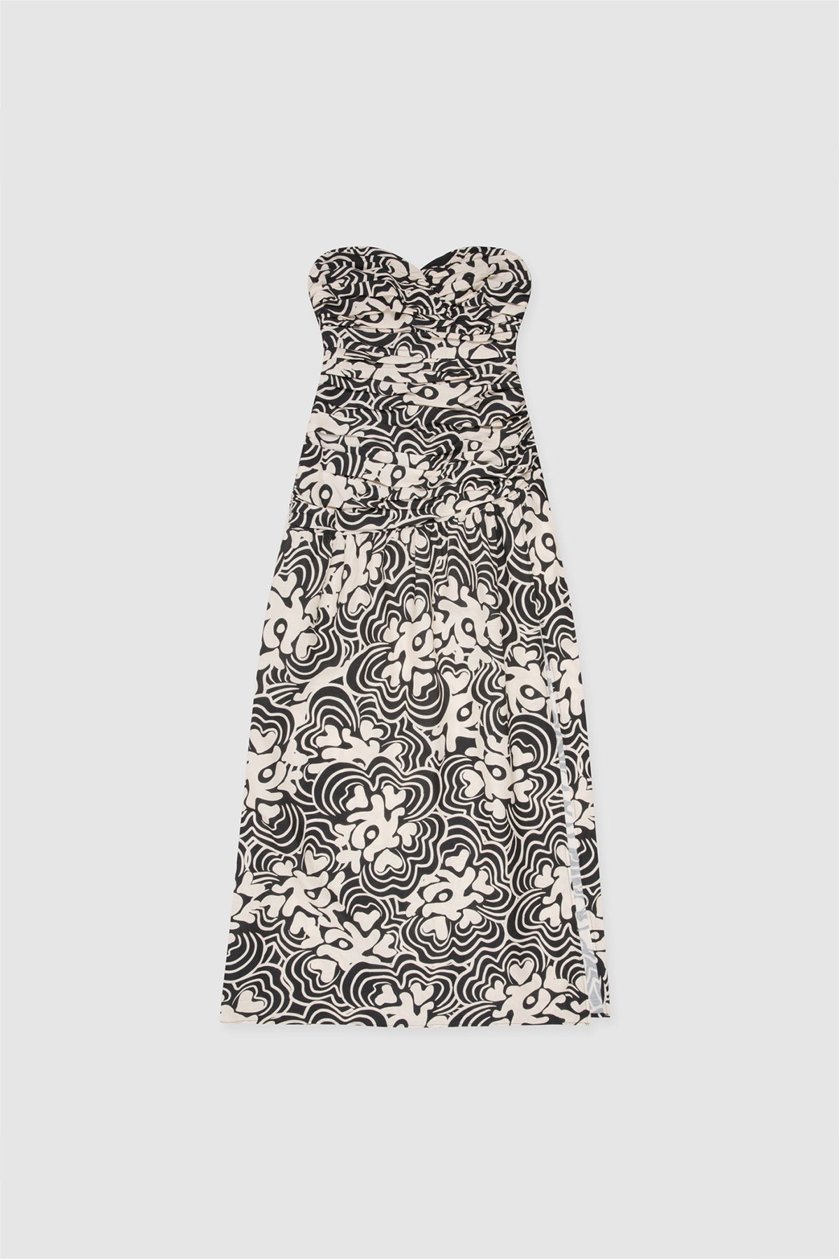 Dolcie trägerloses Maxikleid – Noir Print